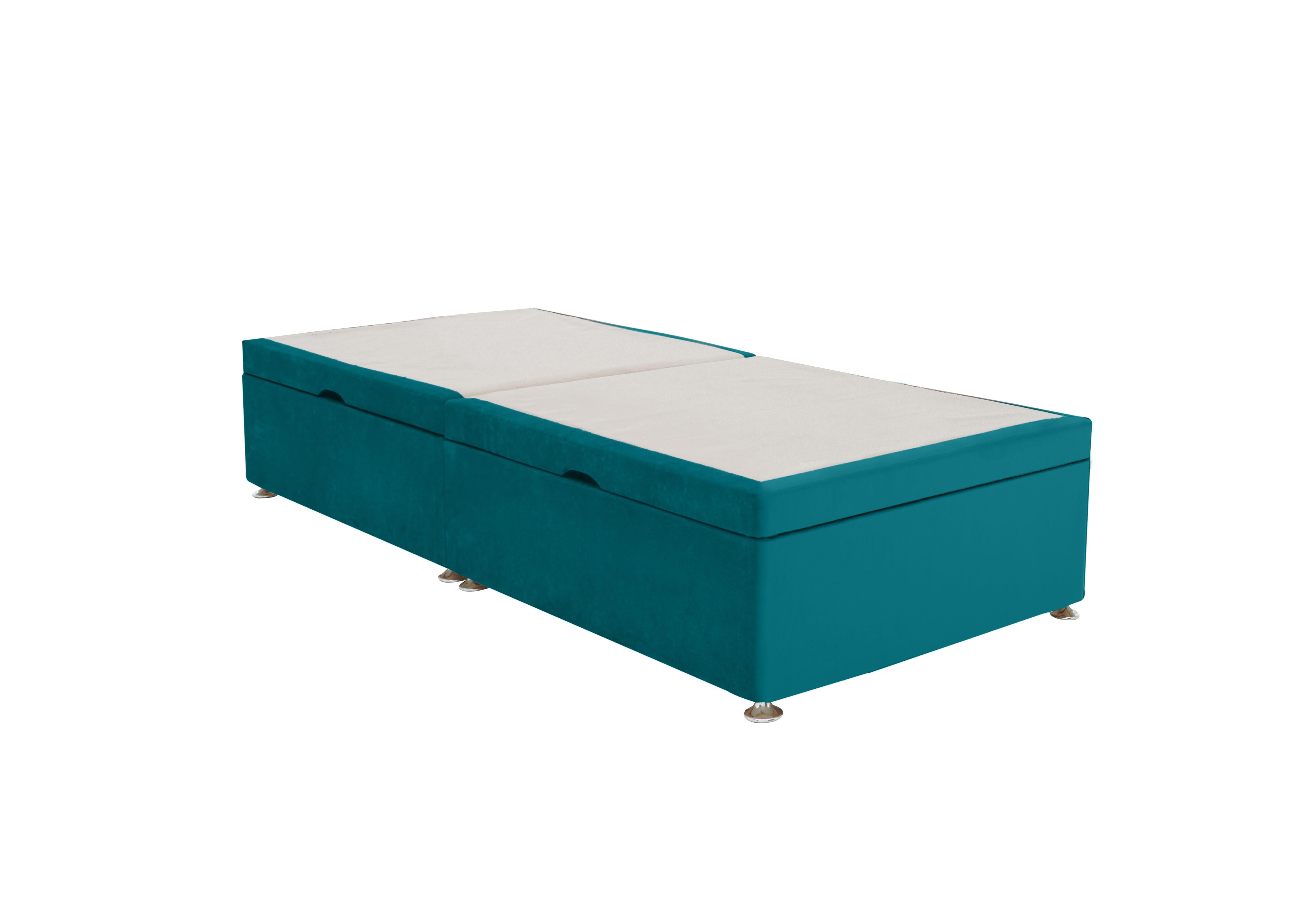 Side-lift Ottoman Divan Base in Plush Atlantic on Furniture Village