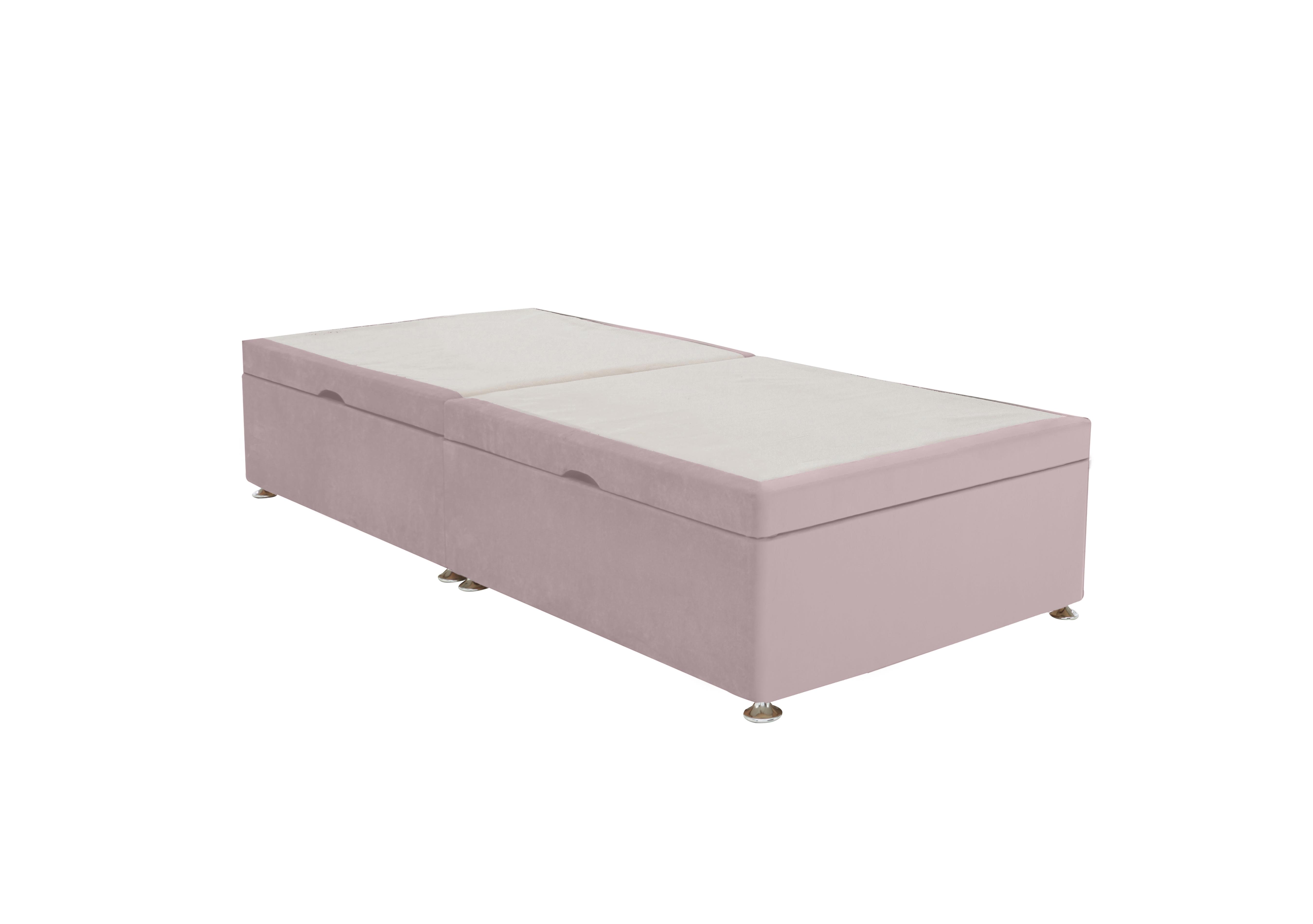 Side-lift Ottoman Divan Base in Plush Lilac on Furniture Village