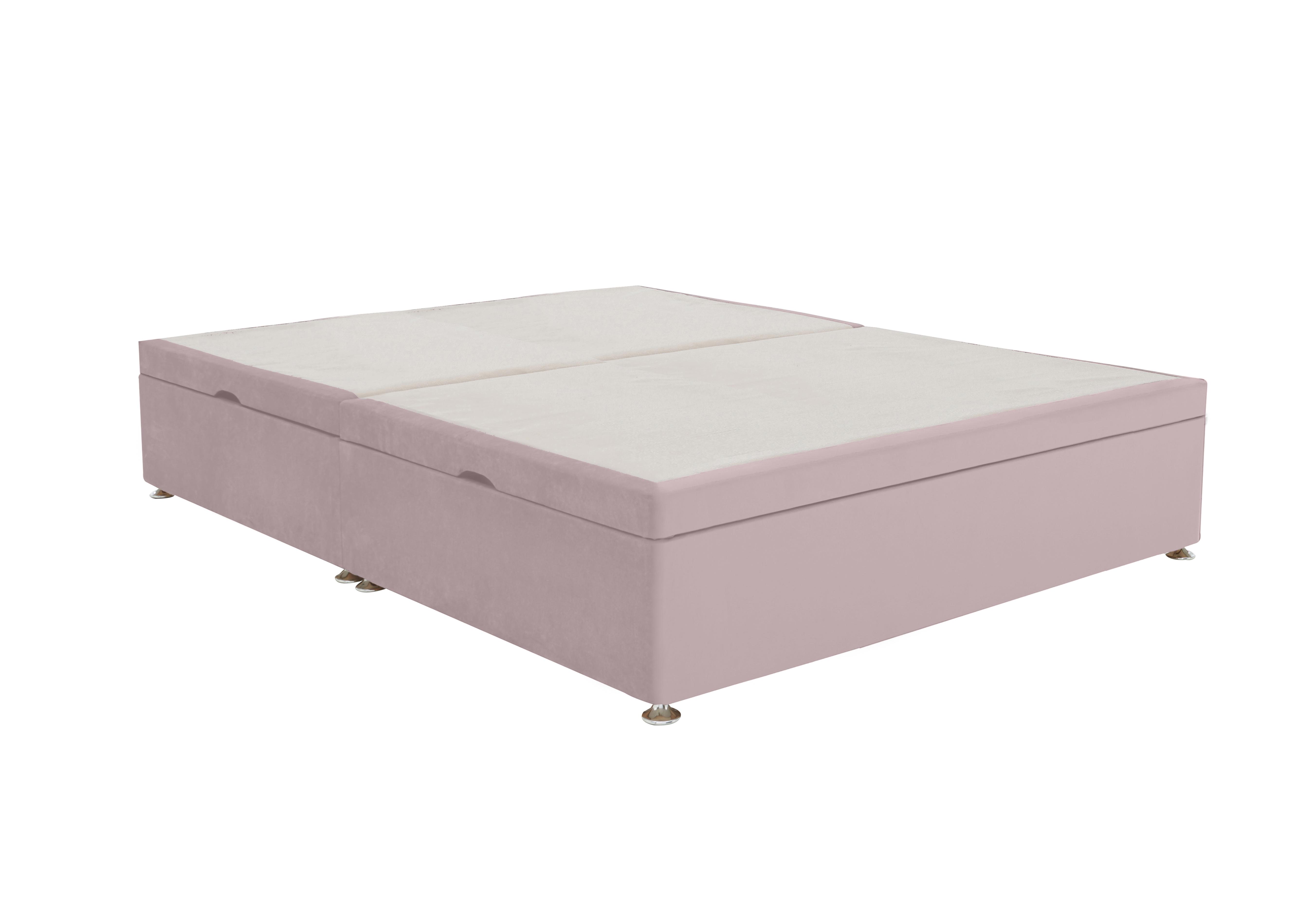 Side-lift Ottoman Divan Base in Plush Lilac on Furniture Village