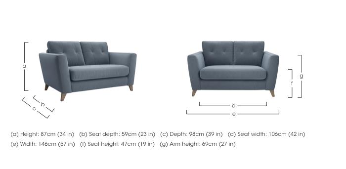 Hermione 2 Seater Fabric Sofa in  on Furniture Village