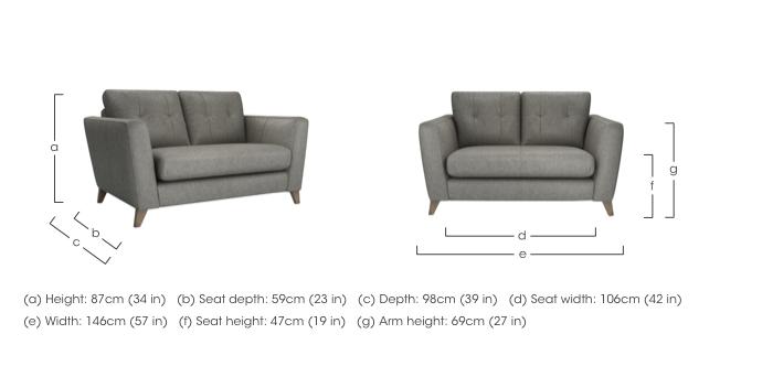 Hermione 2 Seater Leather Sofa in  on Furniture Village