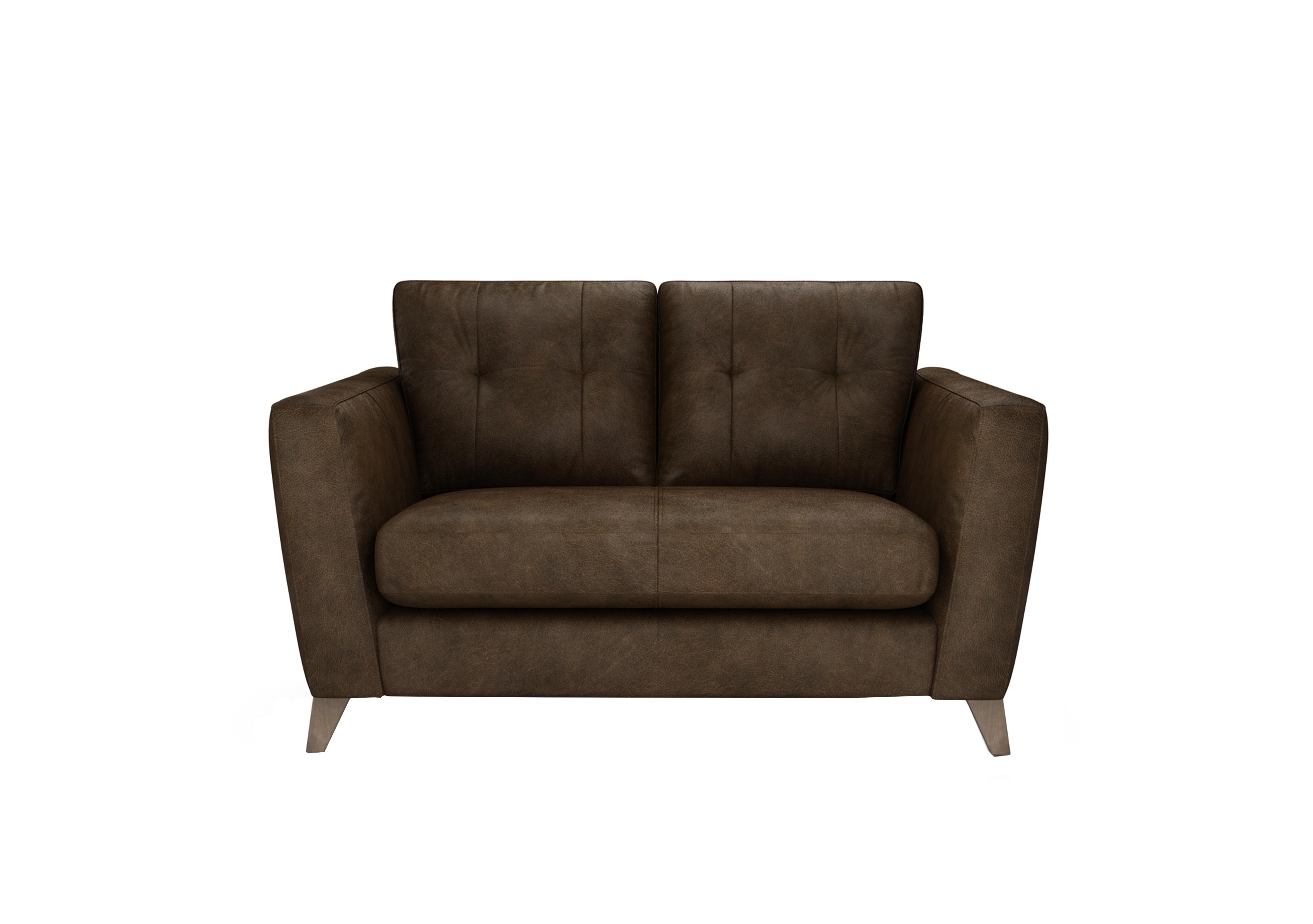 Hermione 2 Seater Leather Sofa in Bou192 Bourbon Wo Ft on Furniture Village