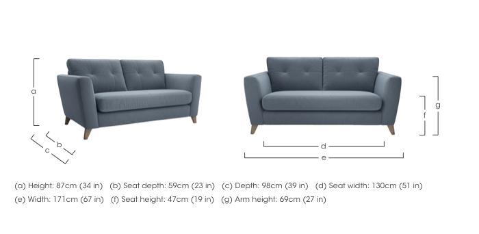 Hermione 2.5 Seater Fabric Sofa in  on Furniture Village