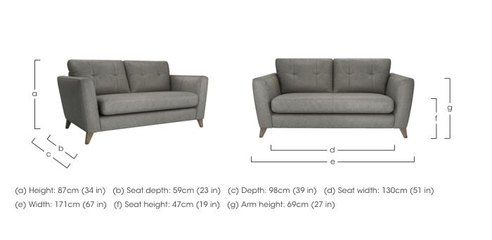 Hermione 2.5 Seater Leather Sofa in  on Furniture Village