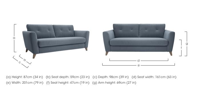 Hermione 3 Seater Fabric Sofa in  on Furniture Village