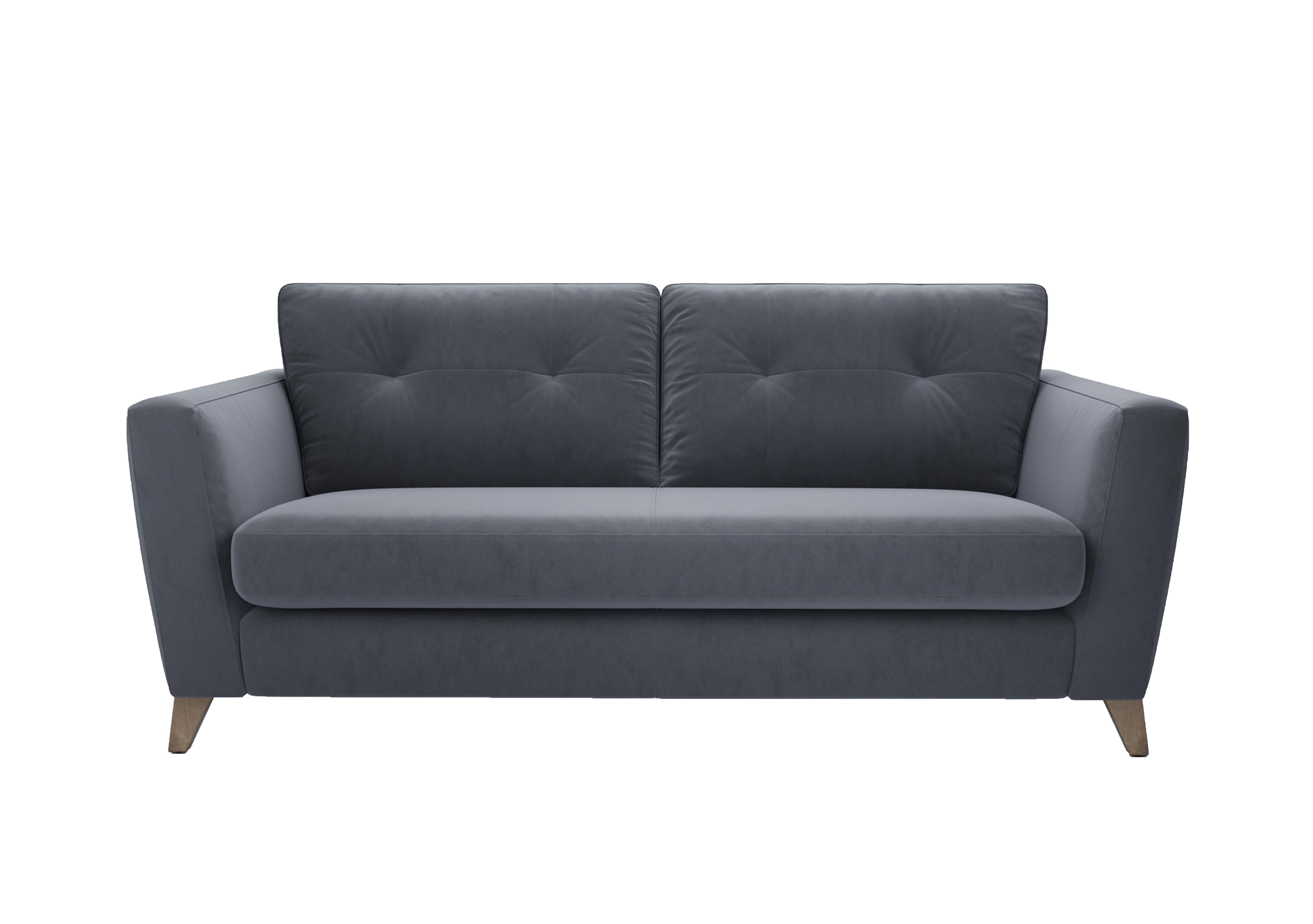 Hermione 3 Seater Fabric Sofa in Rai257 Rain Cloud Wo Ft on Furniture Village