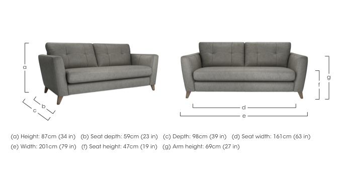 Hermione 3 Seater Leather Sofa in  on Furniture Village