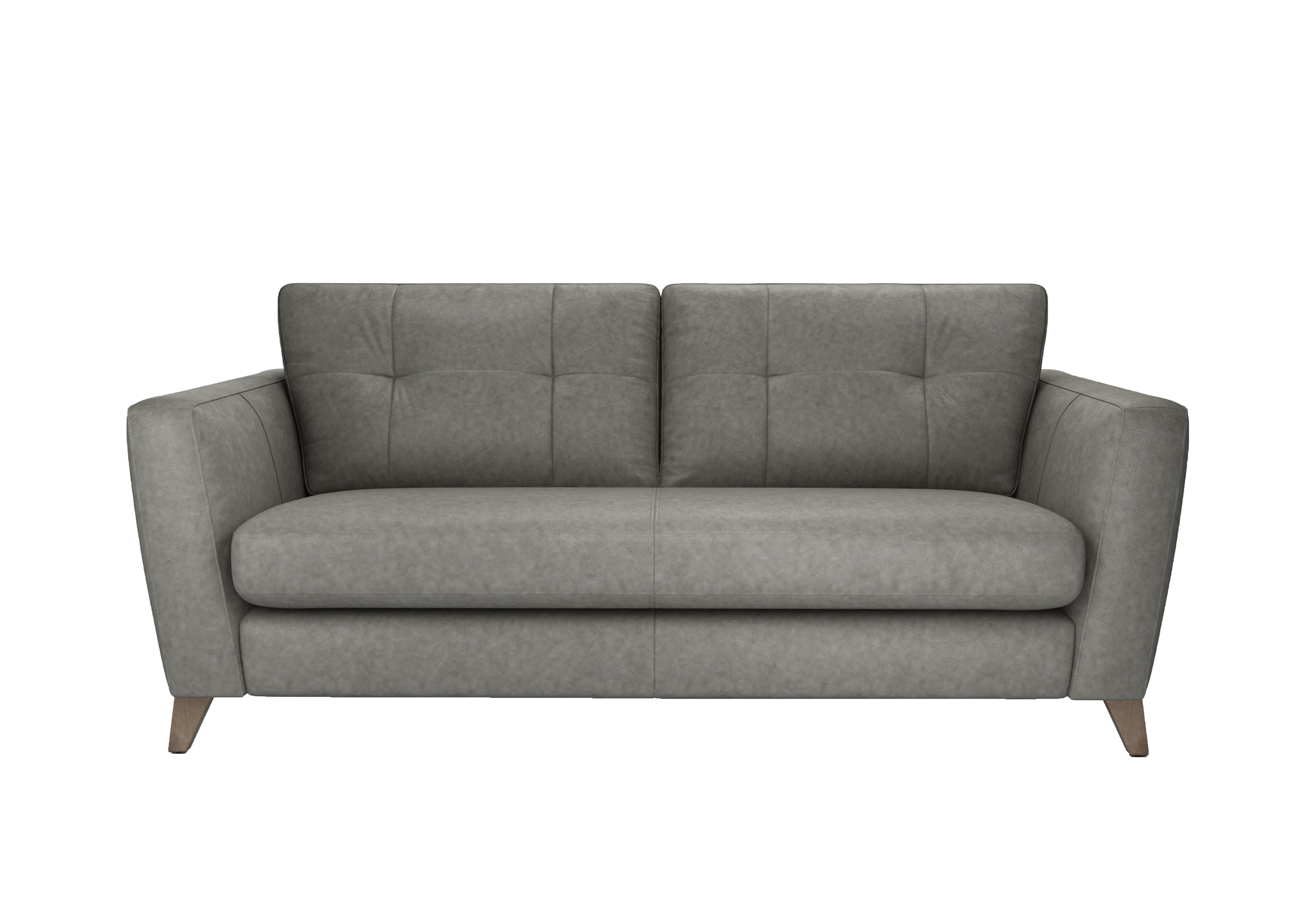 Hermione 3 Seater Leather Sofa in Amo191 Amonite Wo Ft on Furniture Village