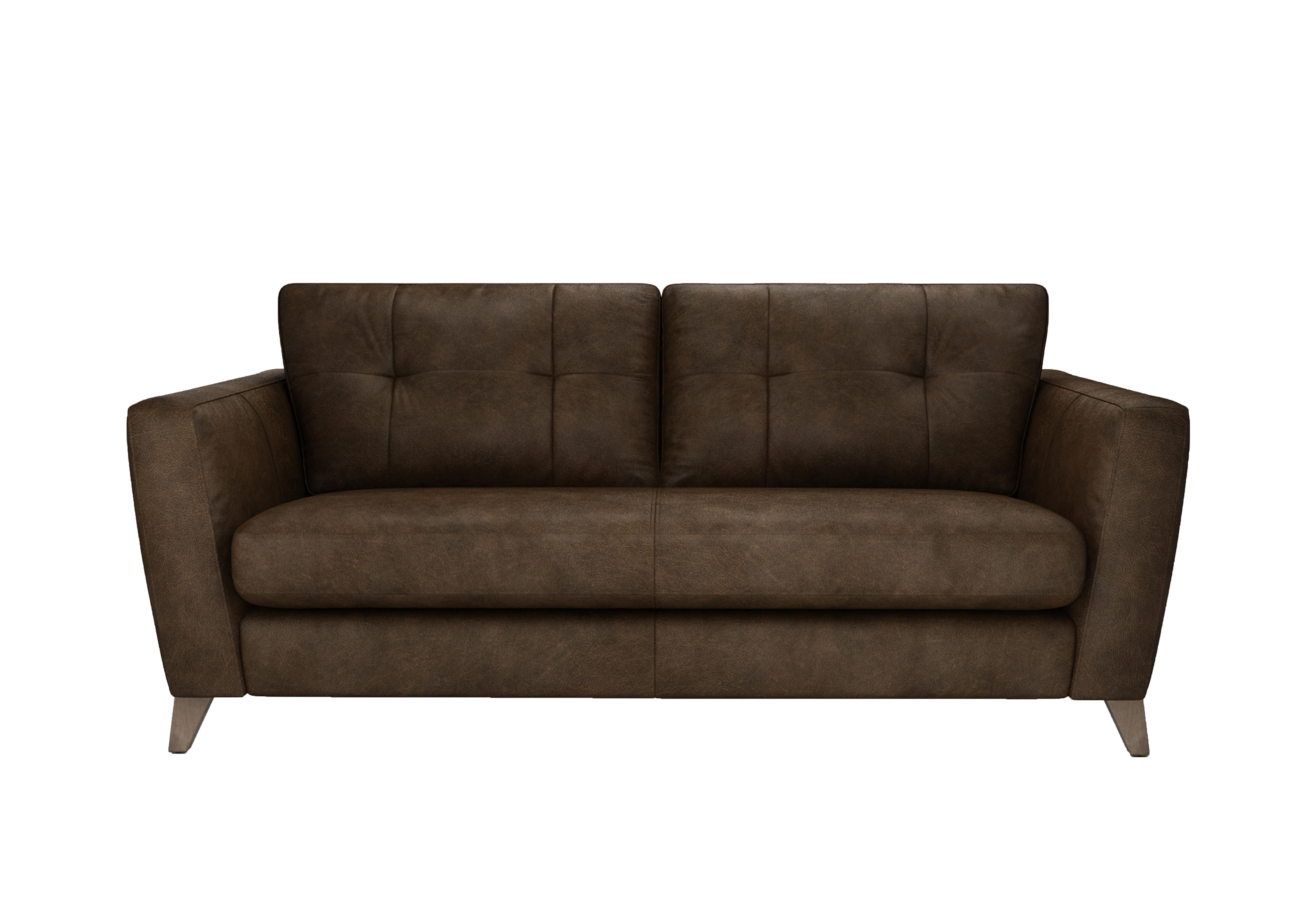 Hermione 3 Seater Leather Sofa in Bou192 Bourbon Wo Ft on Furniture Village
