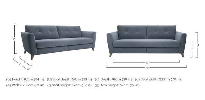 Hermione 4 Seater Fabric Sofa in  on Furniture Village