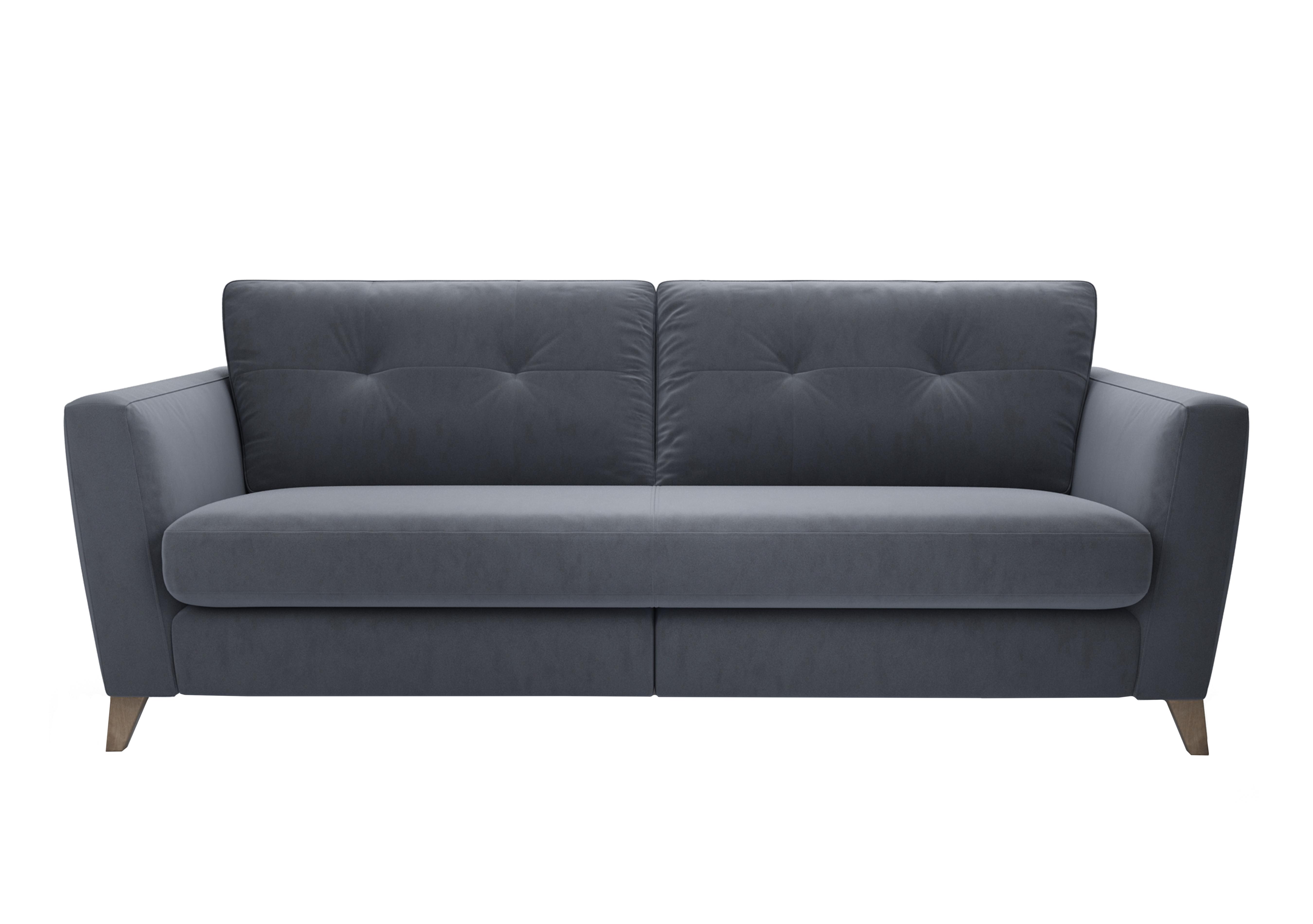 Hermione 4 Seater Fabric Sofa in Rai257 Rain Cloud Wo Ft on Furniture Village