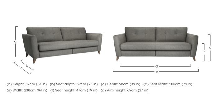 Hermione 4 Seater Leather Sofa in  on Furniture Village