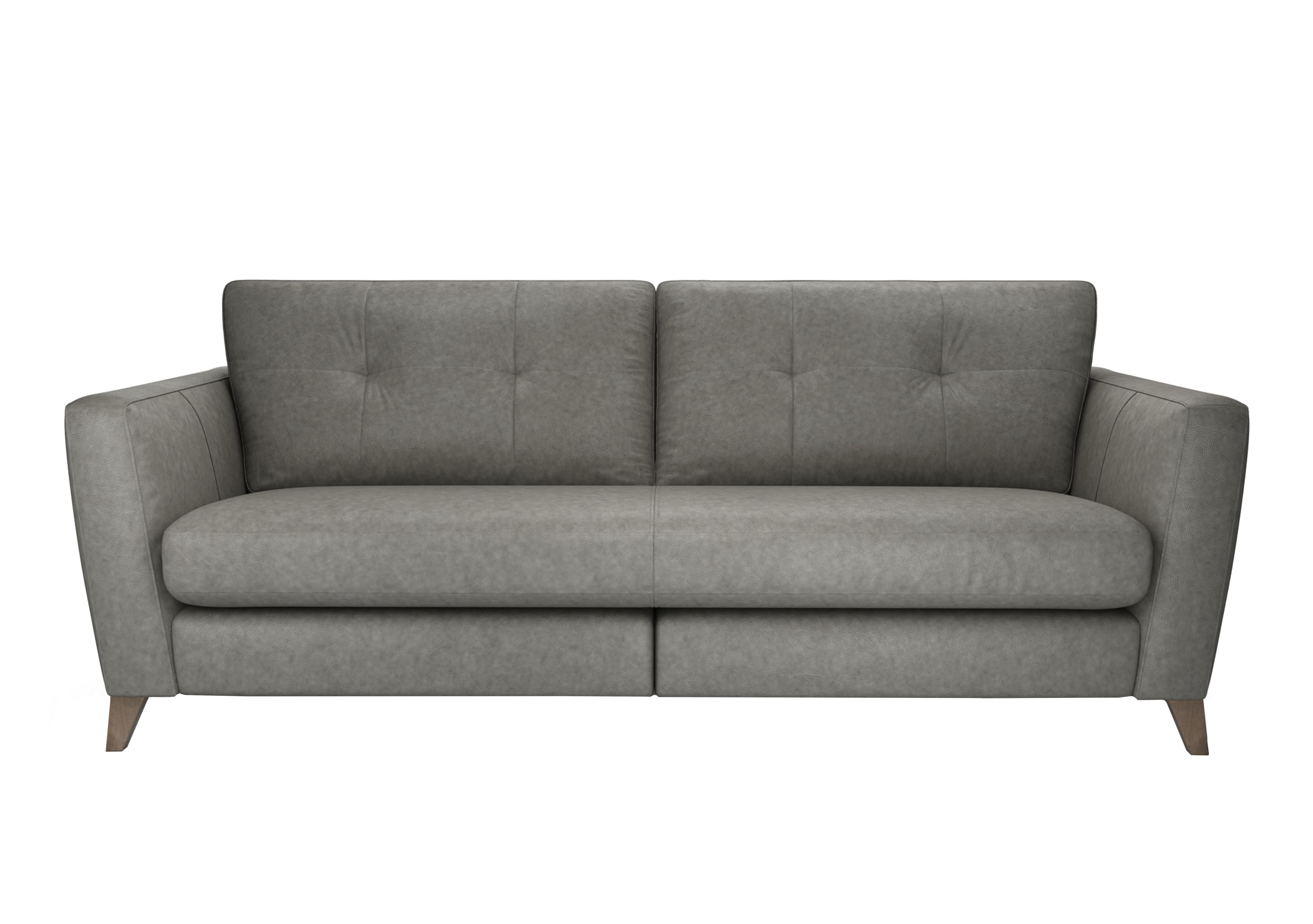 Hermione 4 Seater Leather Sofa in Amo191 Amonite Wo Ft on Furniture Village
