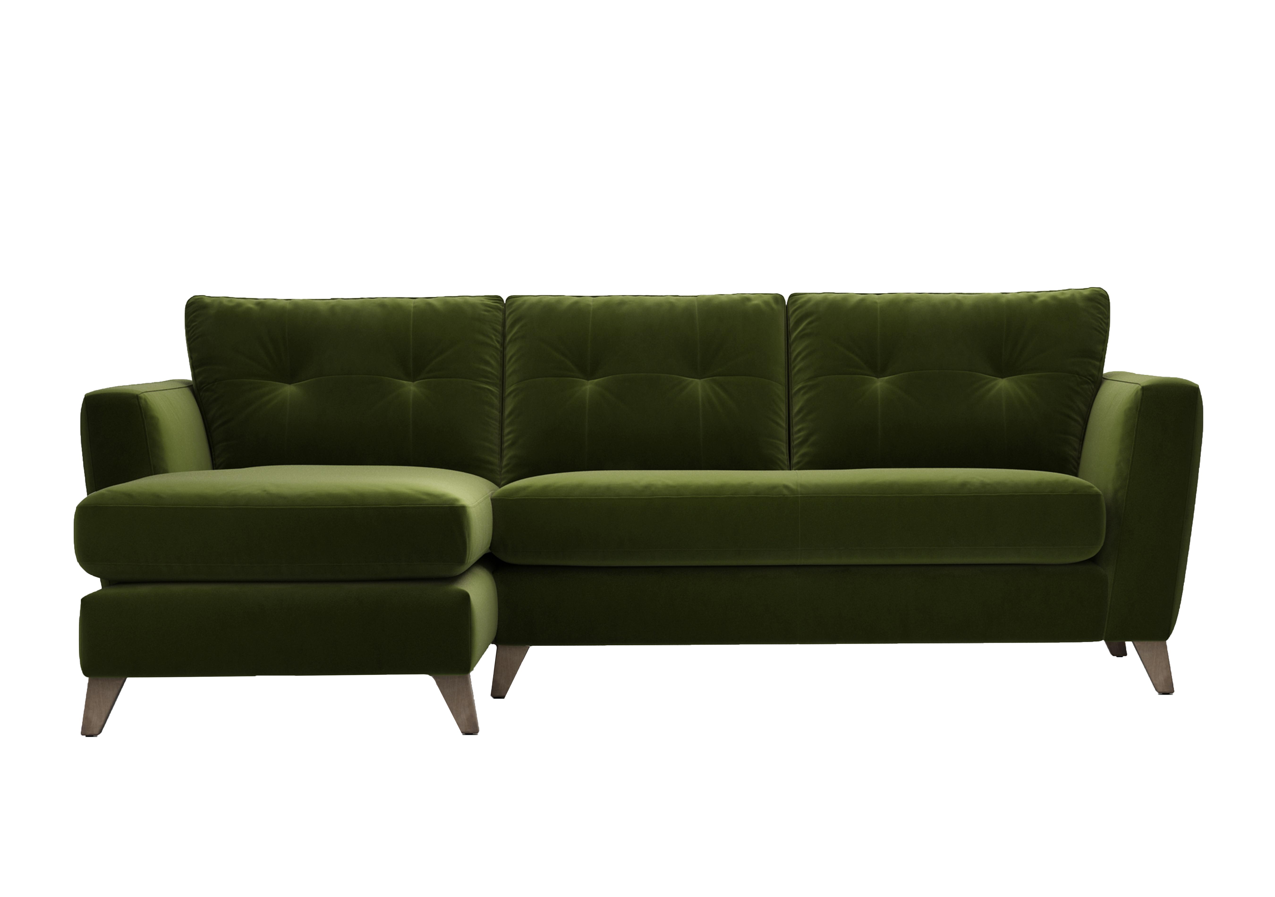 Hermione Fabric Corner Sofa with Chaise End in Woo160 Woodland Moss Wo Ft on Furniture Village