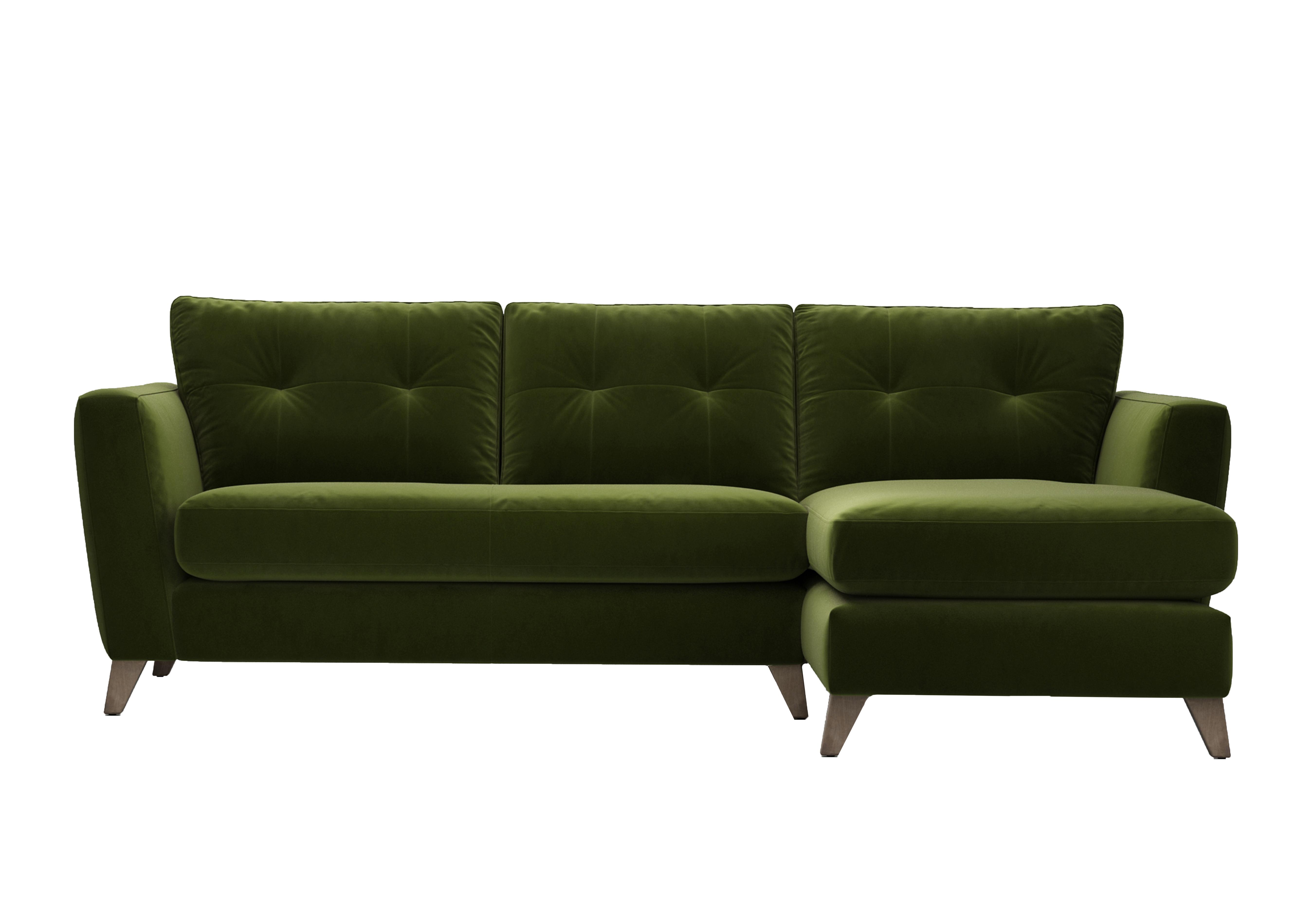 Hermione Fabric Corner Sofa with Chaise End in Woo160 Woodland Moss Wo Ft on Furniture Village