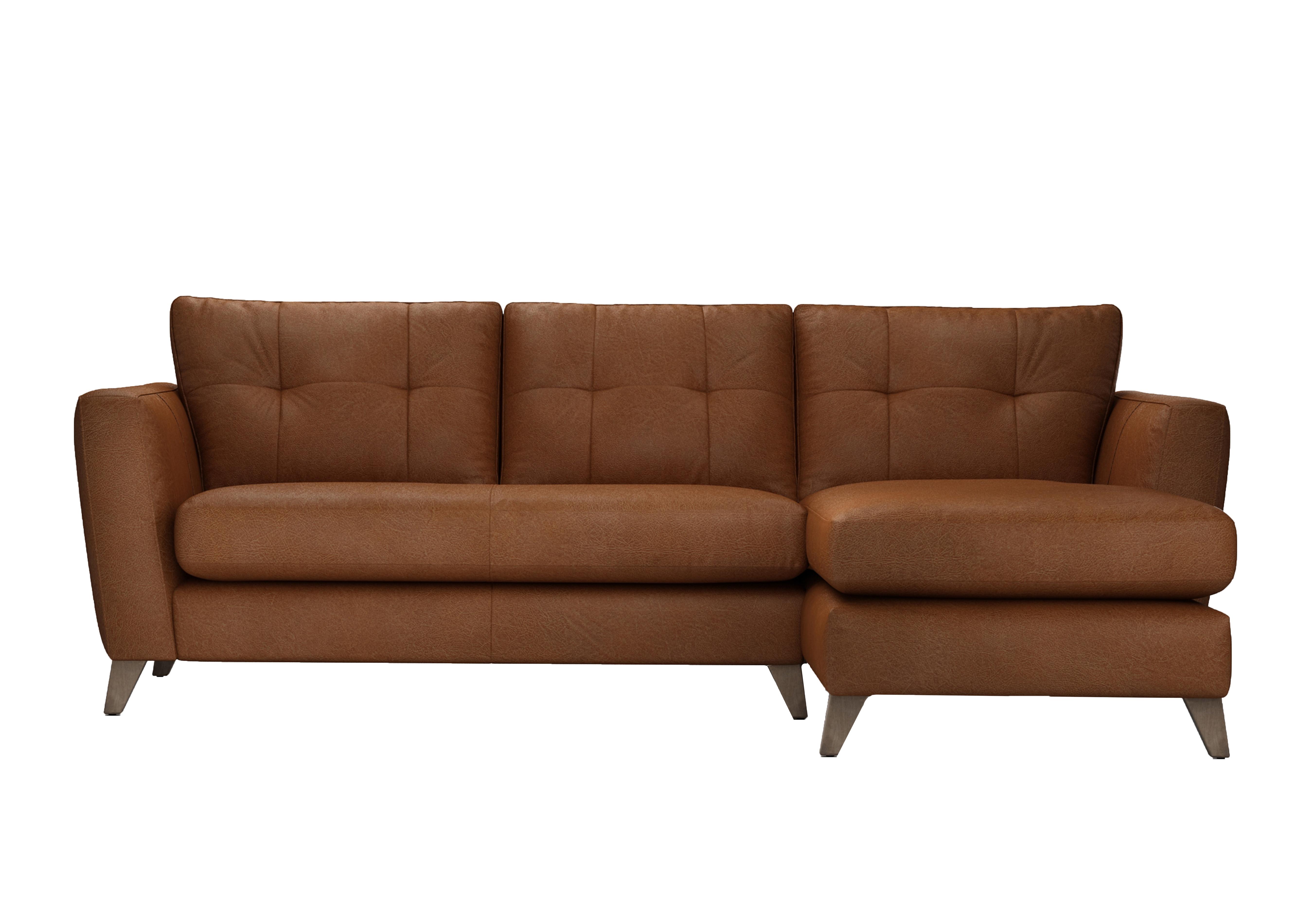 Hermione Leather Corner Sofa with Chaise End in Tob190 Tobacco Wo Ft on Furniture Village