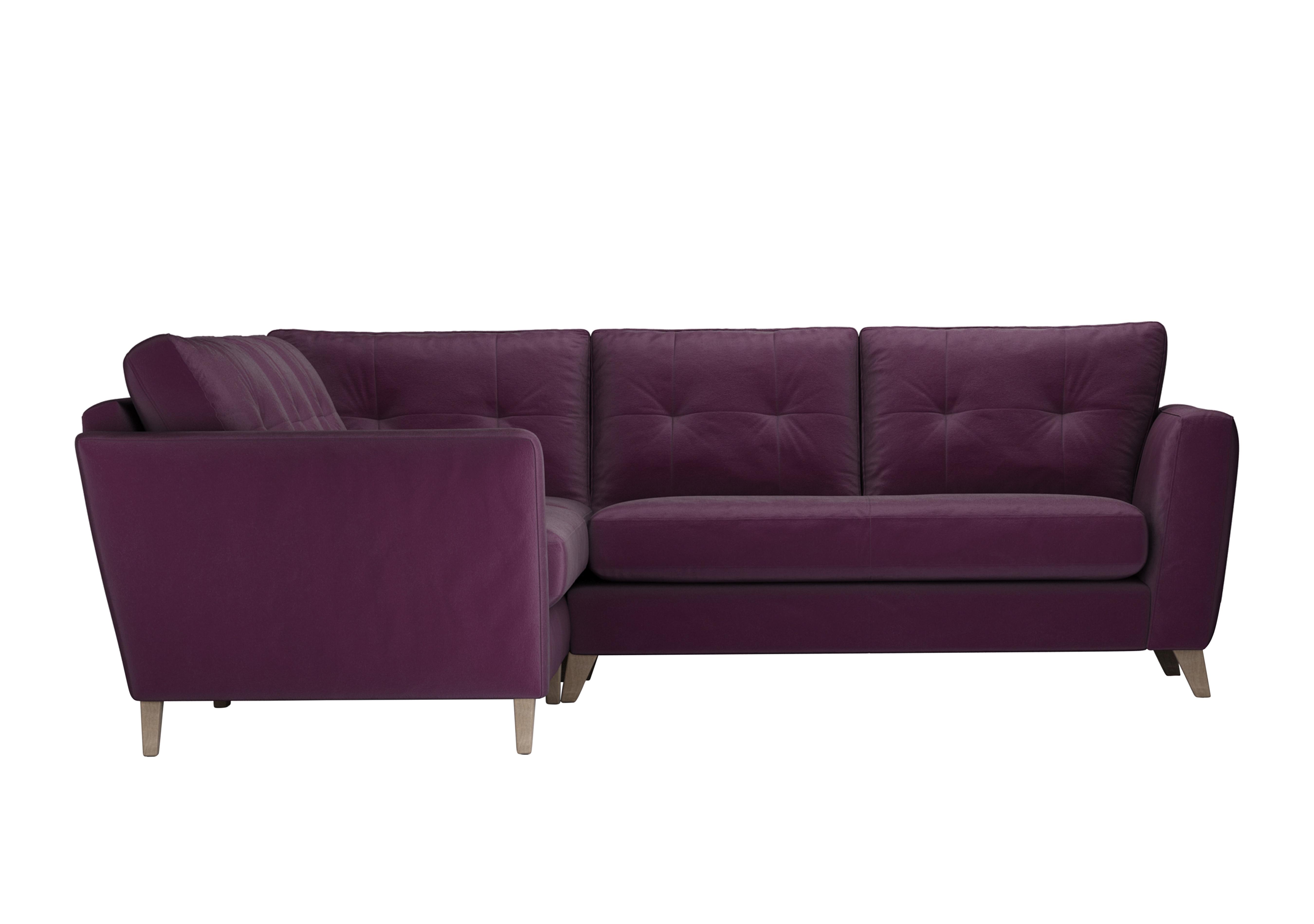 Hermione Fabric Corner Sofa in Fro011 Frosted Grape Wo Ft on Furniture Village