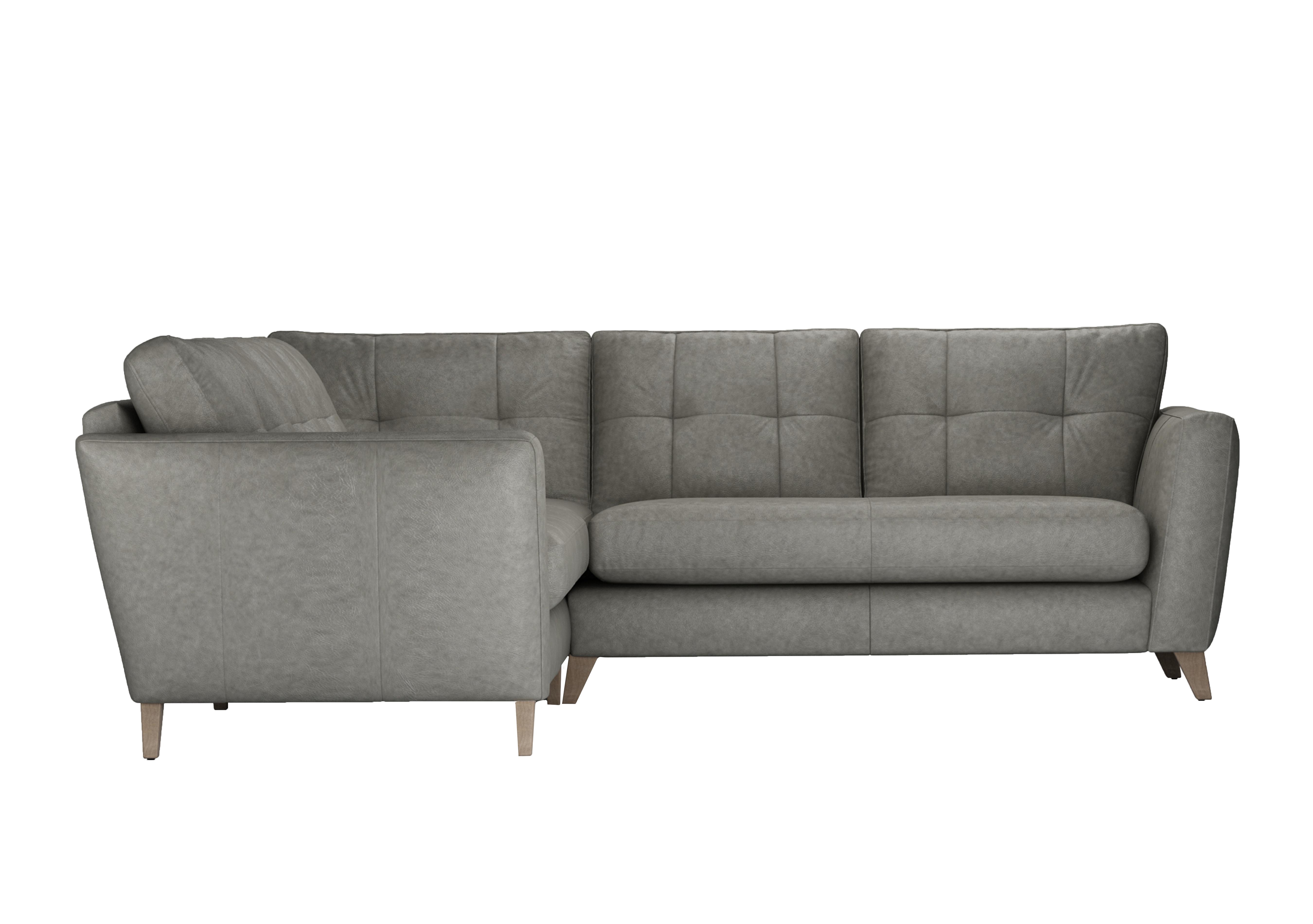 Hermione Leather Corner Sofa in Amo191 Amonite Wo Ft on Furniture Village