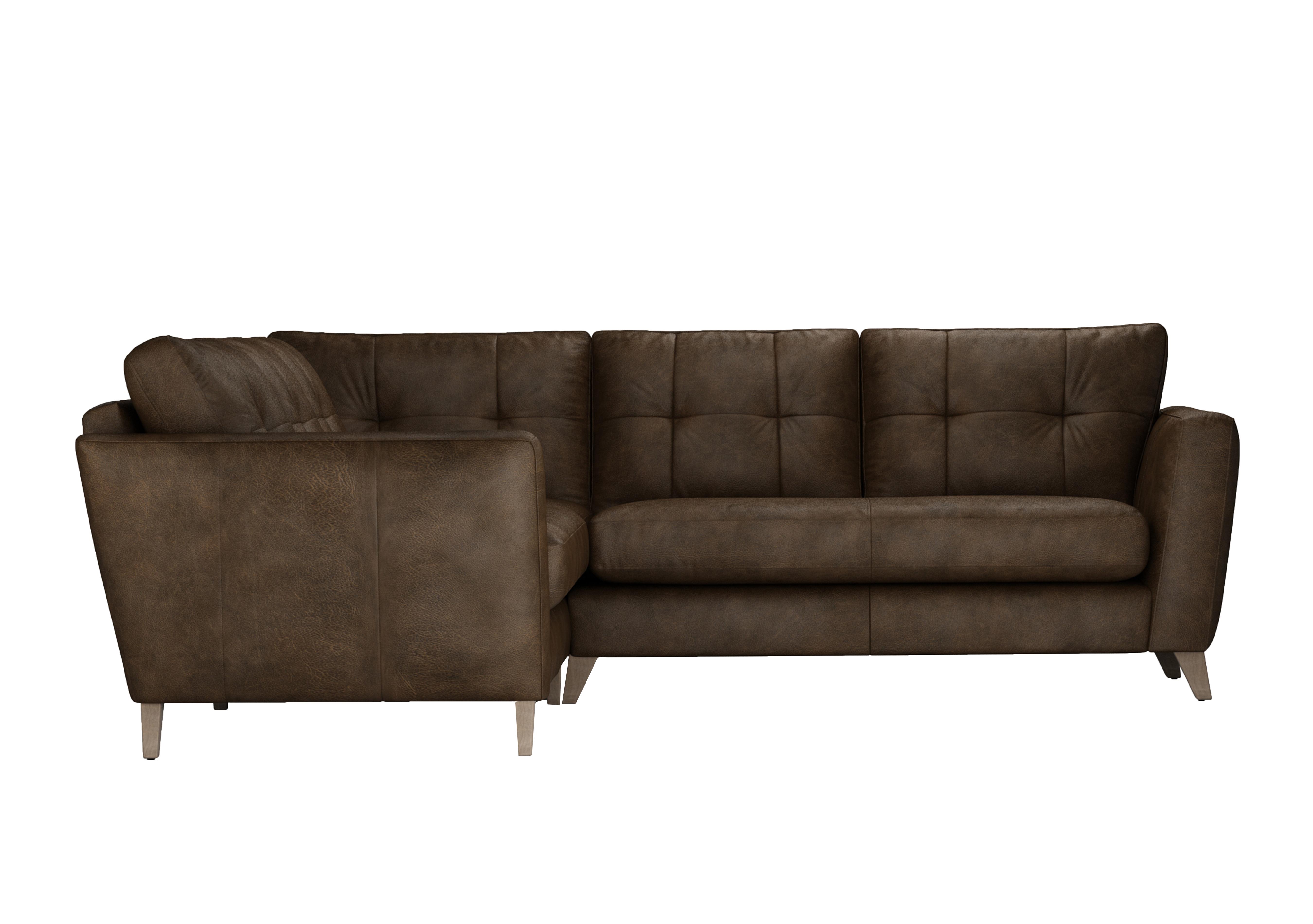 Hermione Leather Corner Sofa in Bou192 Bourbon Wo Ft on Furniture Village