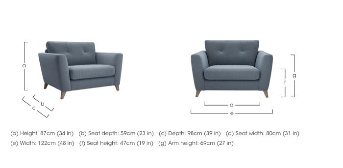 Hermione Fabric Snuggler in  on Furniture Village