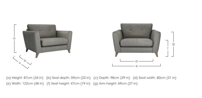 Hermione Leather Snuggler in  on Furniture Village