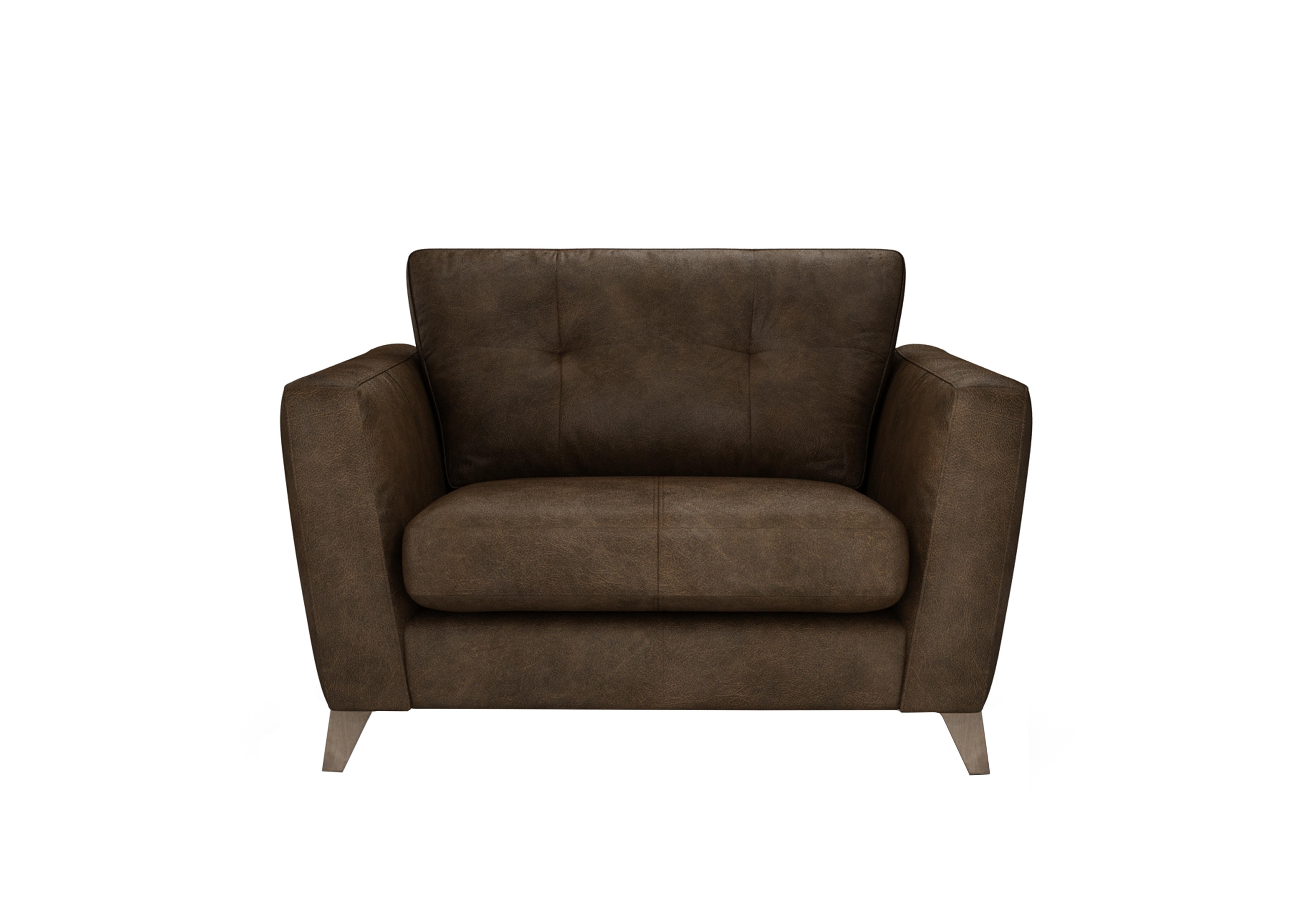 Hermione Leather Snuggler in Bou192 Bourbon Wo Ft on Furniture Village
