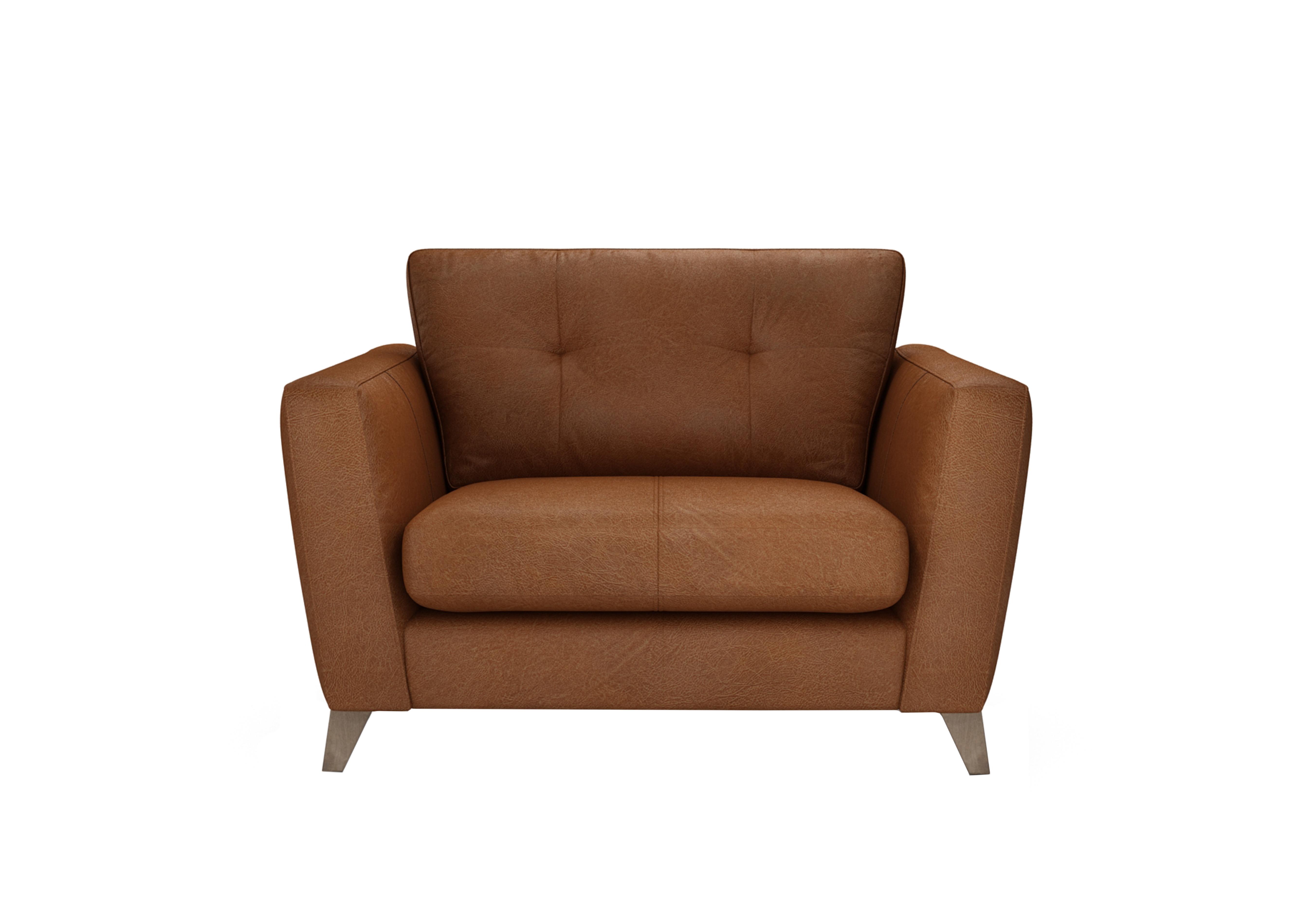 Hermione Leather Snuggler in Tob190 Tobacco Wo Ft on Furniture Village