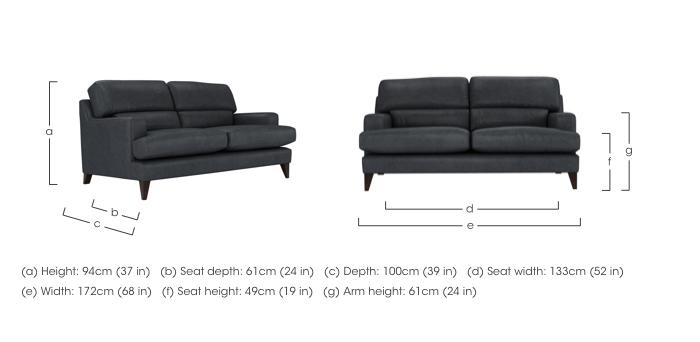 Romilly 2.5 Seater Leather Sofa in  on Furniture Village