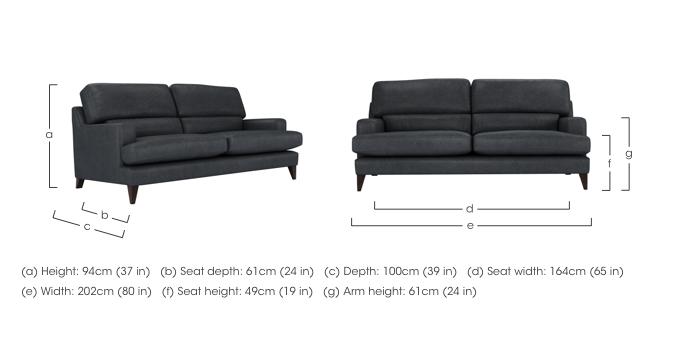 Romilly 3 Seater Leather Sofa in  on Furniture Village