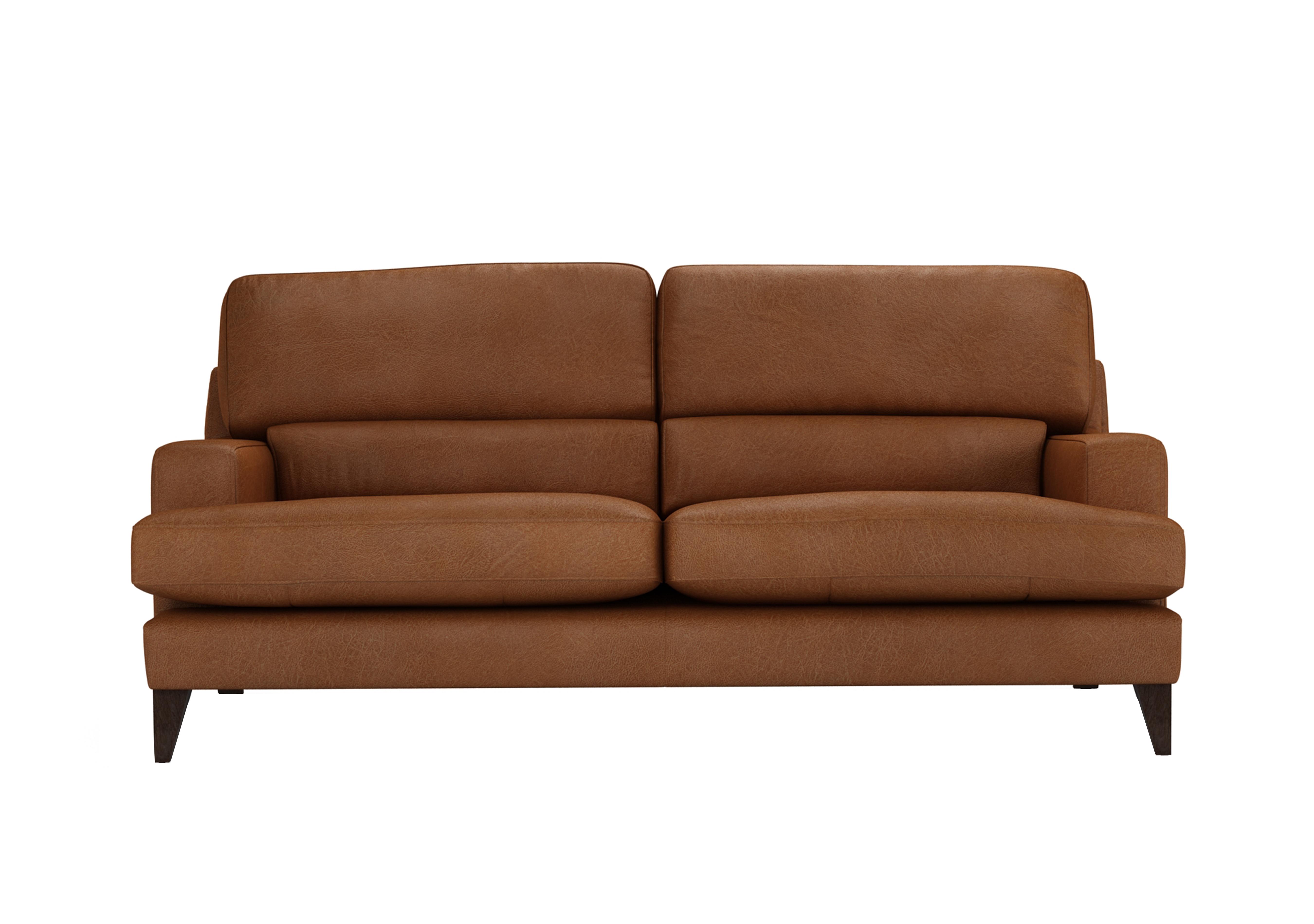 Romilly 3 Seater Leather Sofa in Tob190 Tobacco Wa Ft on Furniture Village