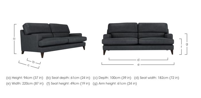 Romilly 4 Seater Leather Sofa in  on Furniture Village