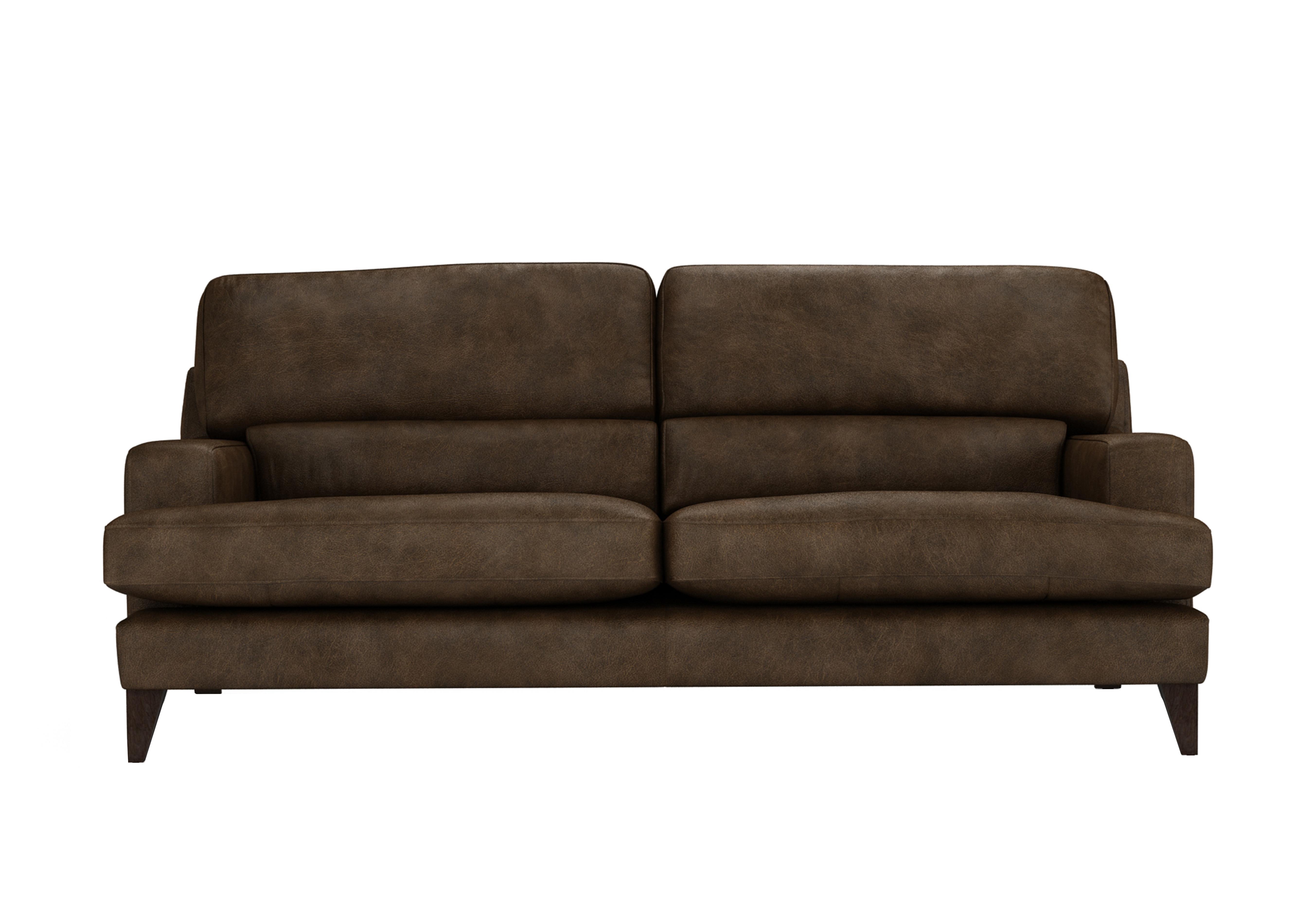 Romilly 4 Seater Leather Sofa in Bou192 Bourbon Wa Ft on Furniture Village