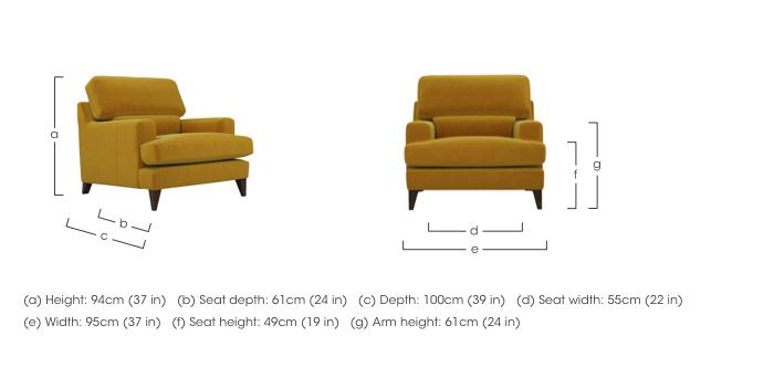 Romilly Fabric Armchair in  on Furniture Village