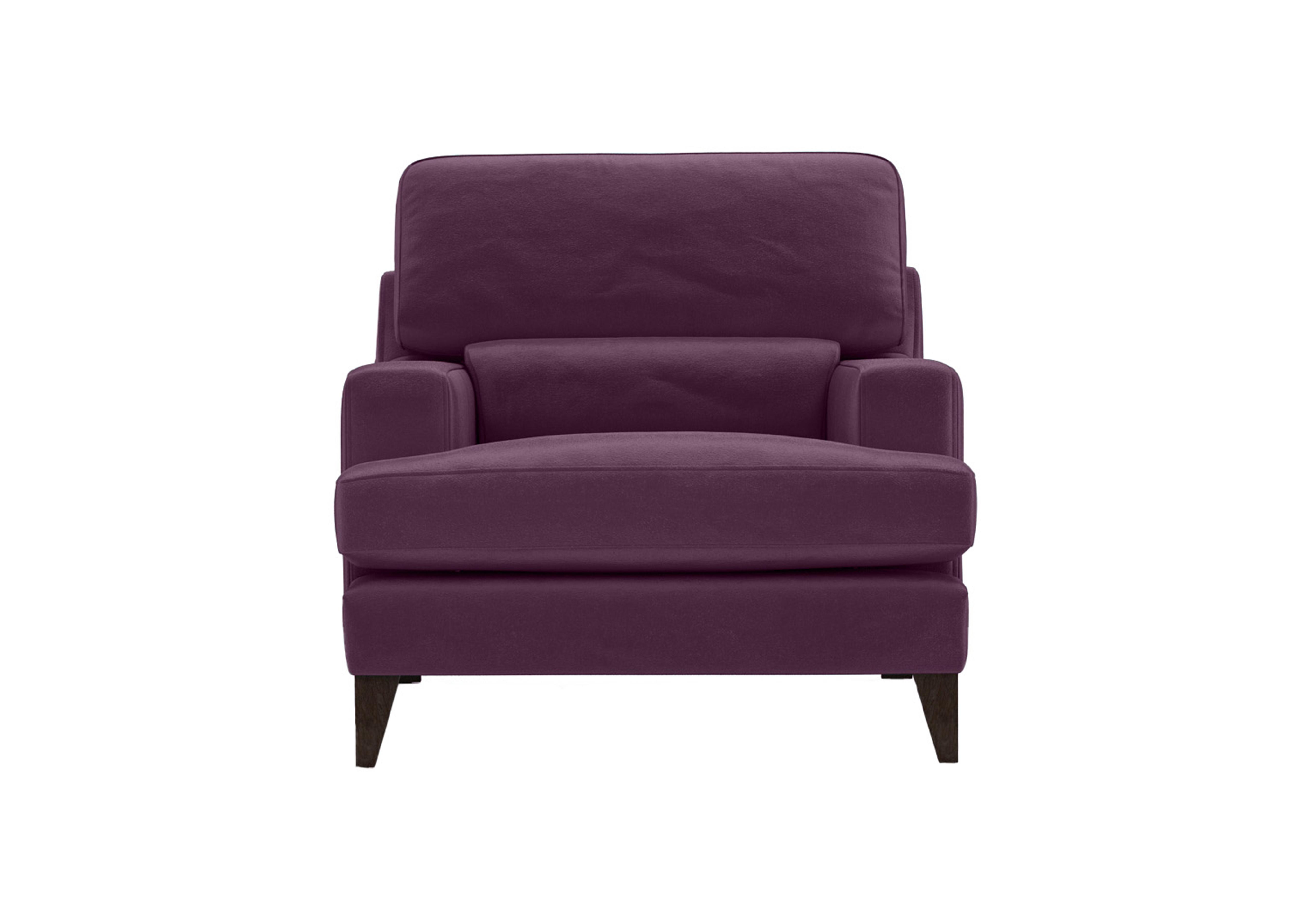 Romilly Fabric Armchair in Fro011 Frosted Grape Wa Ft on Furniture Village