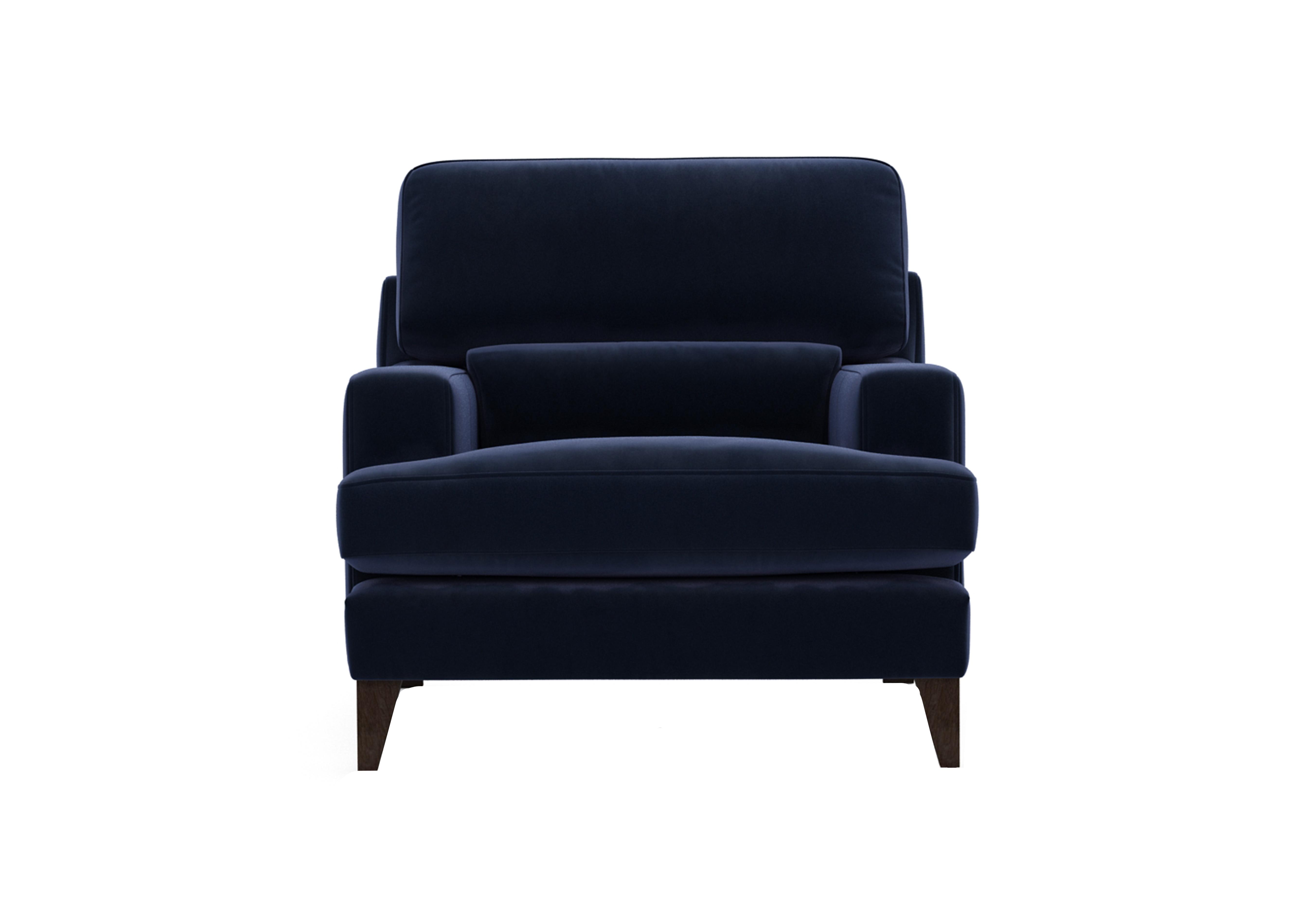 Romilly Fabric Armchair in Mid009 Midnight Indigo Wa Ft on Furniture Village