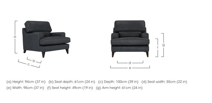 Romilly Leather Armchair in  on Furniture Village