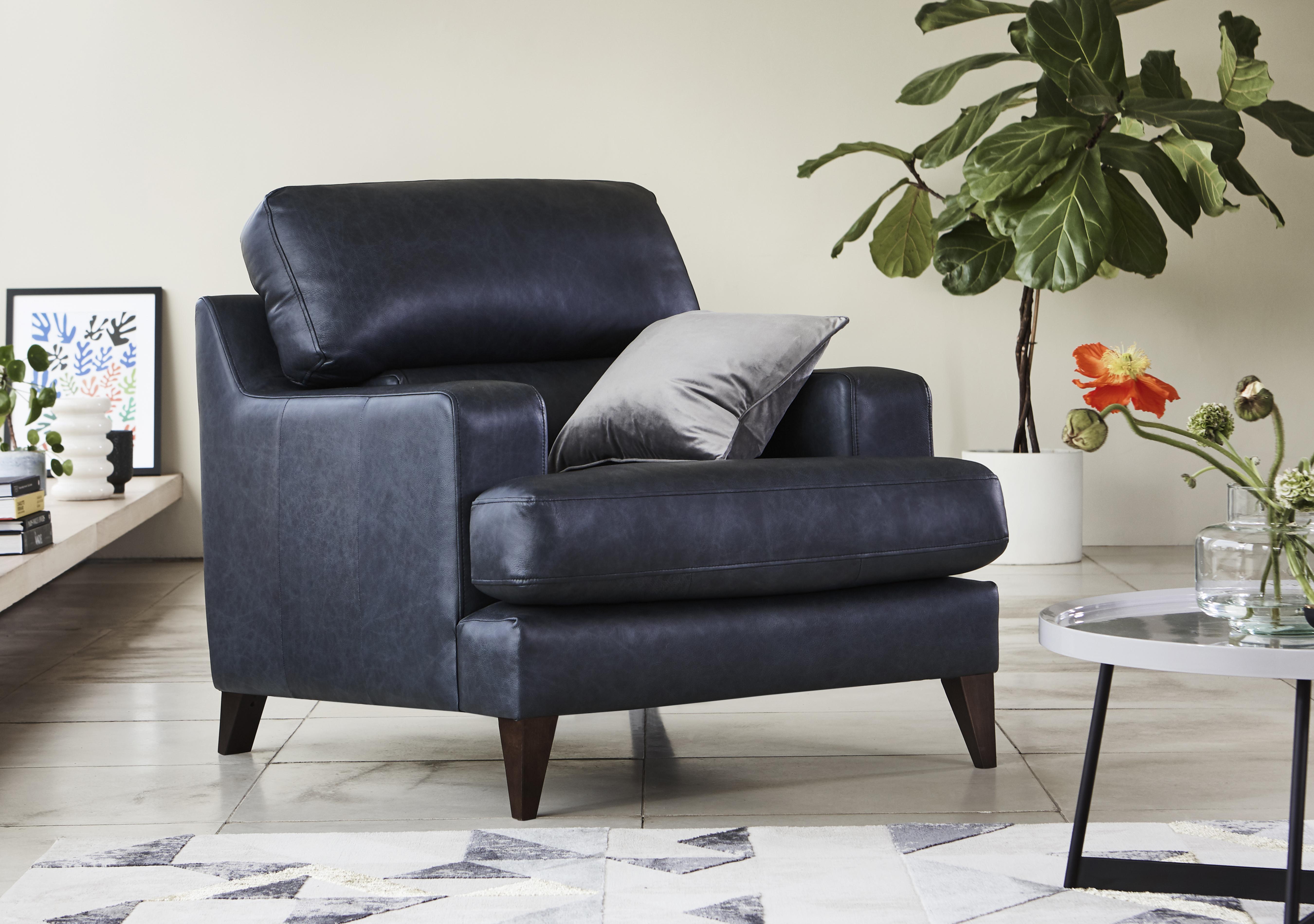 Romilly Leather Armchair in  on Furniture Village