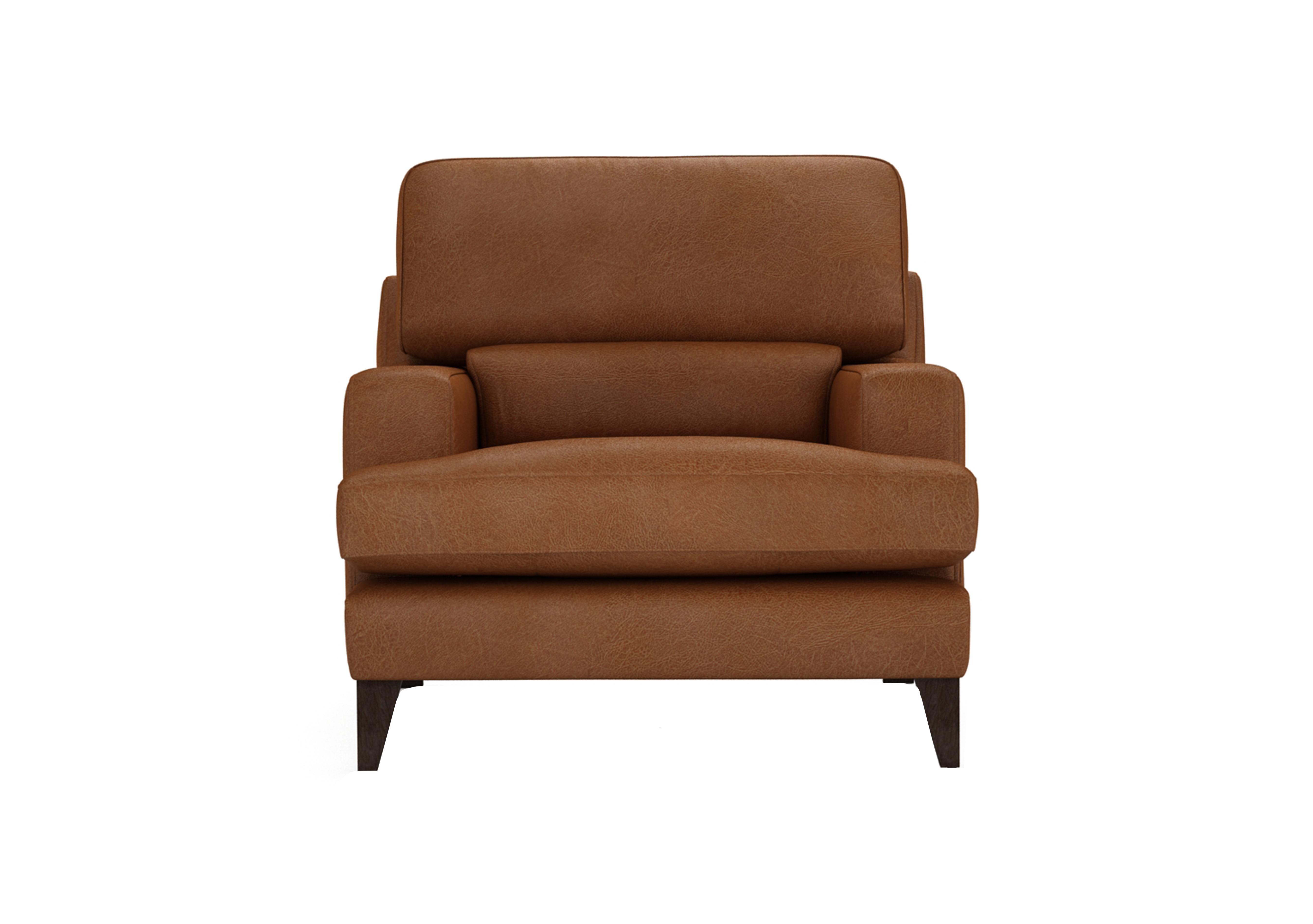 Romilly Leather Armchair in Tob190 Tobacco Wa Ft on Furniture Village