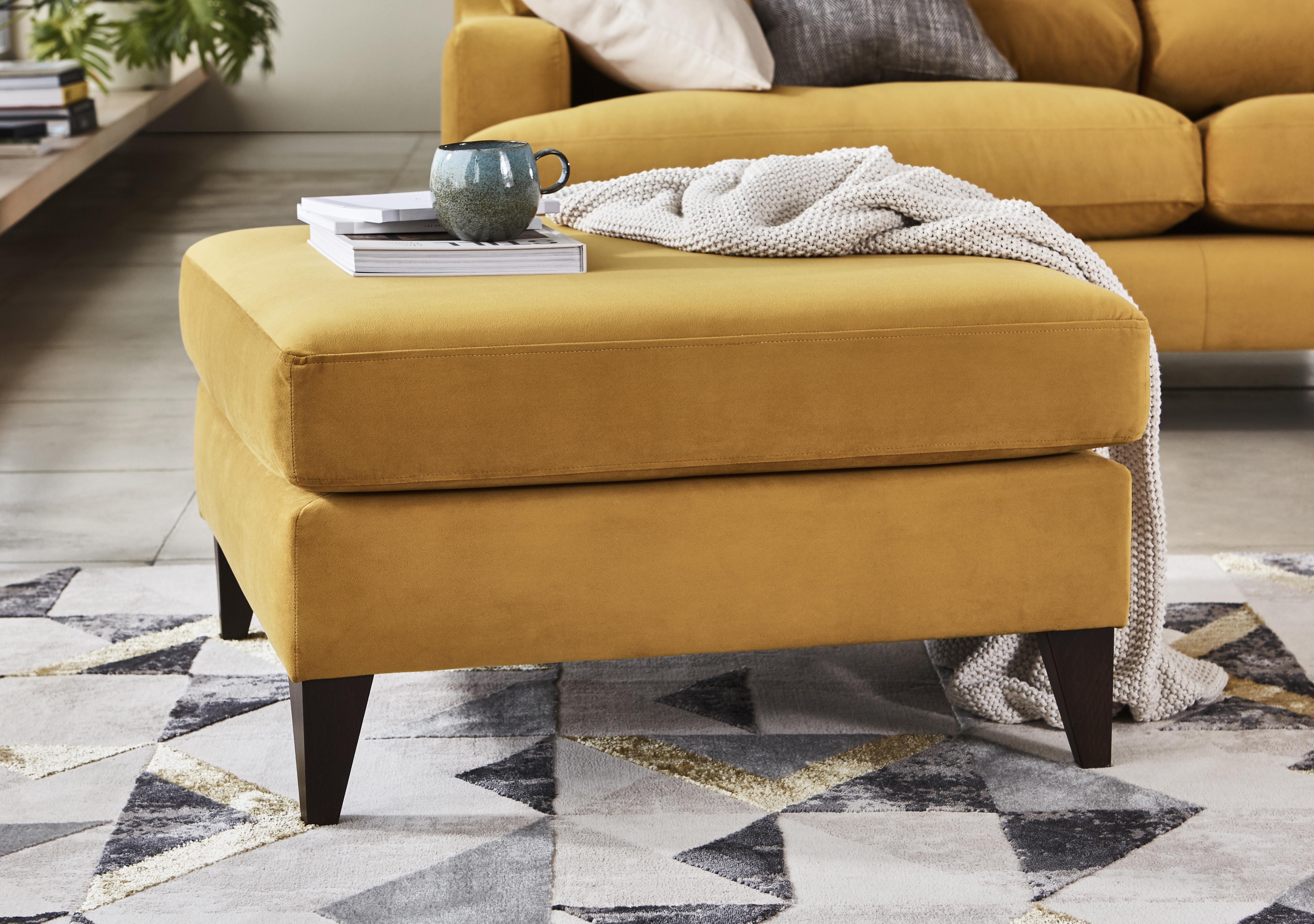 Romilly Fabric Footstool in  on Furniture Village