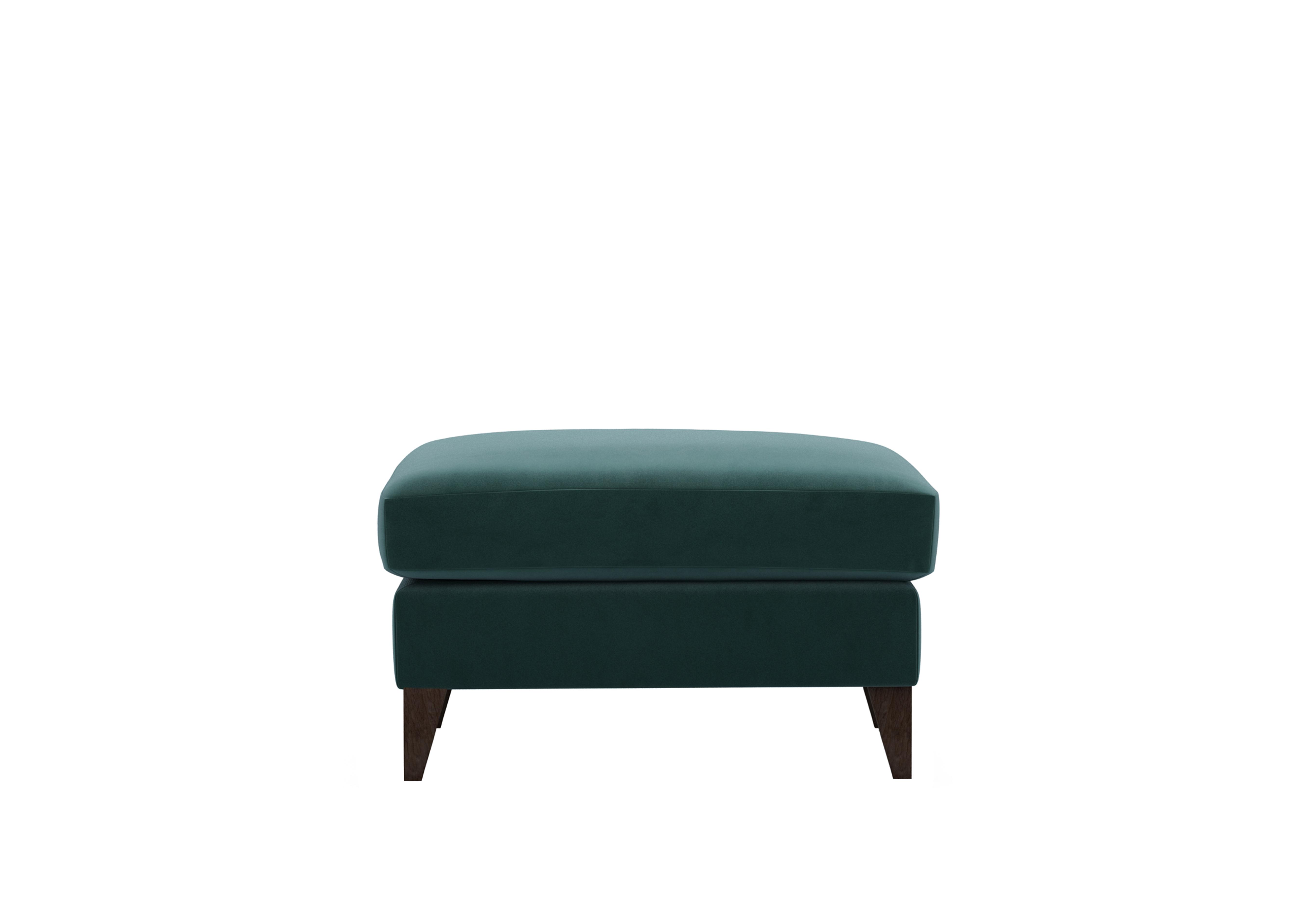 Romilly Fabric Footstool in Eve259 Evening Teal Wa Ft on Furniture Village