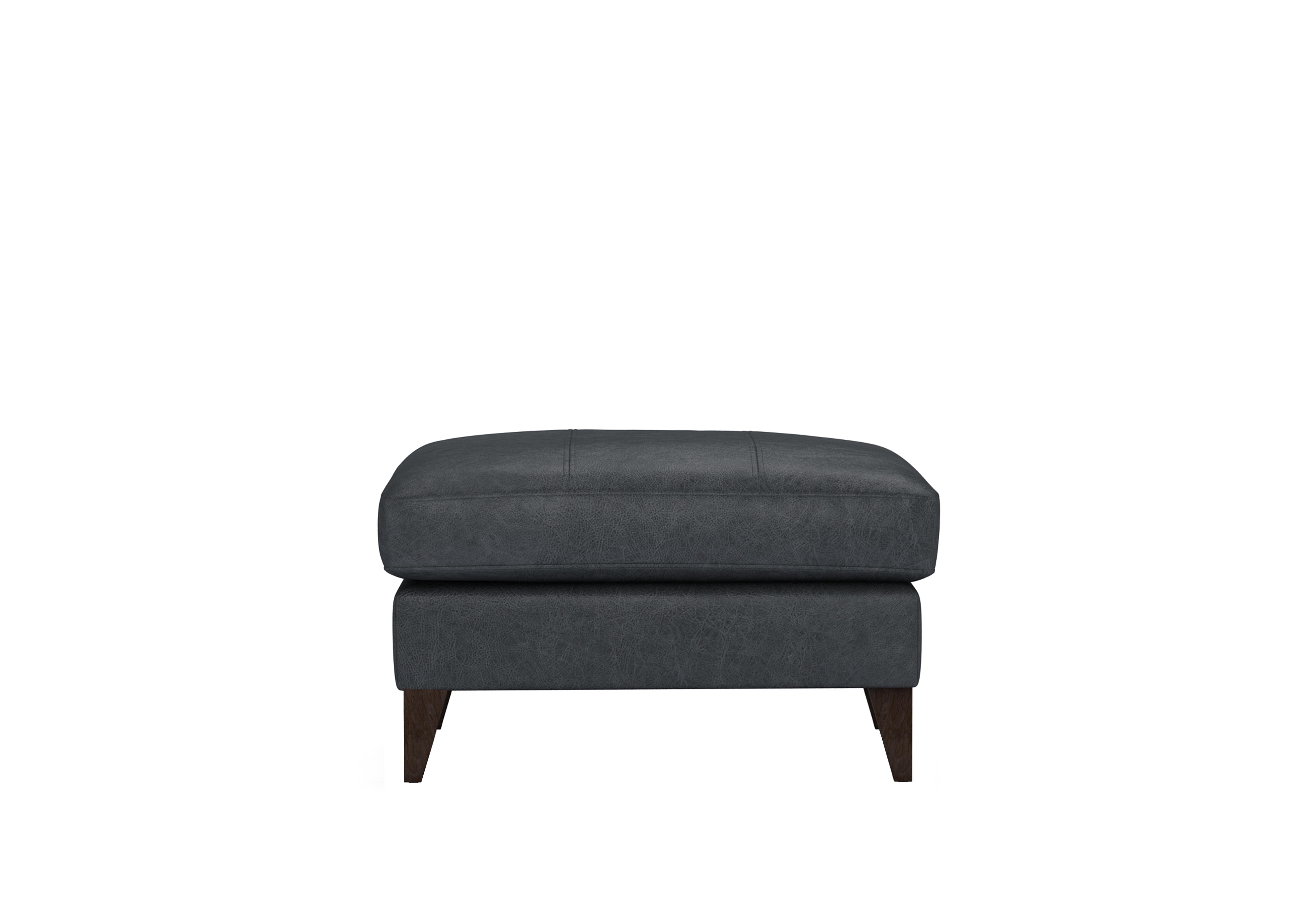 Romilly Leather Footstool in Sha188 Shadow Wa Ft on Furniture Village