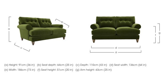 Bronwyn 2.5 Seater Fabric Classic Back Sofa in  on Furniture Village