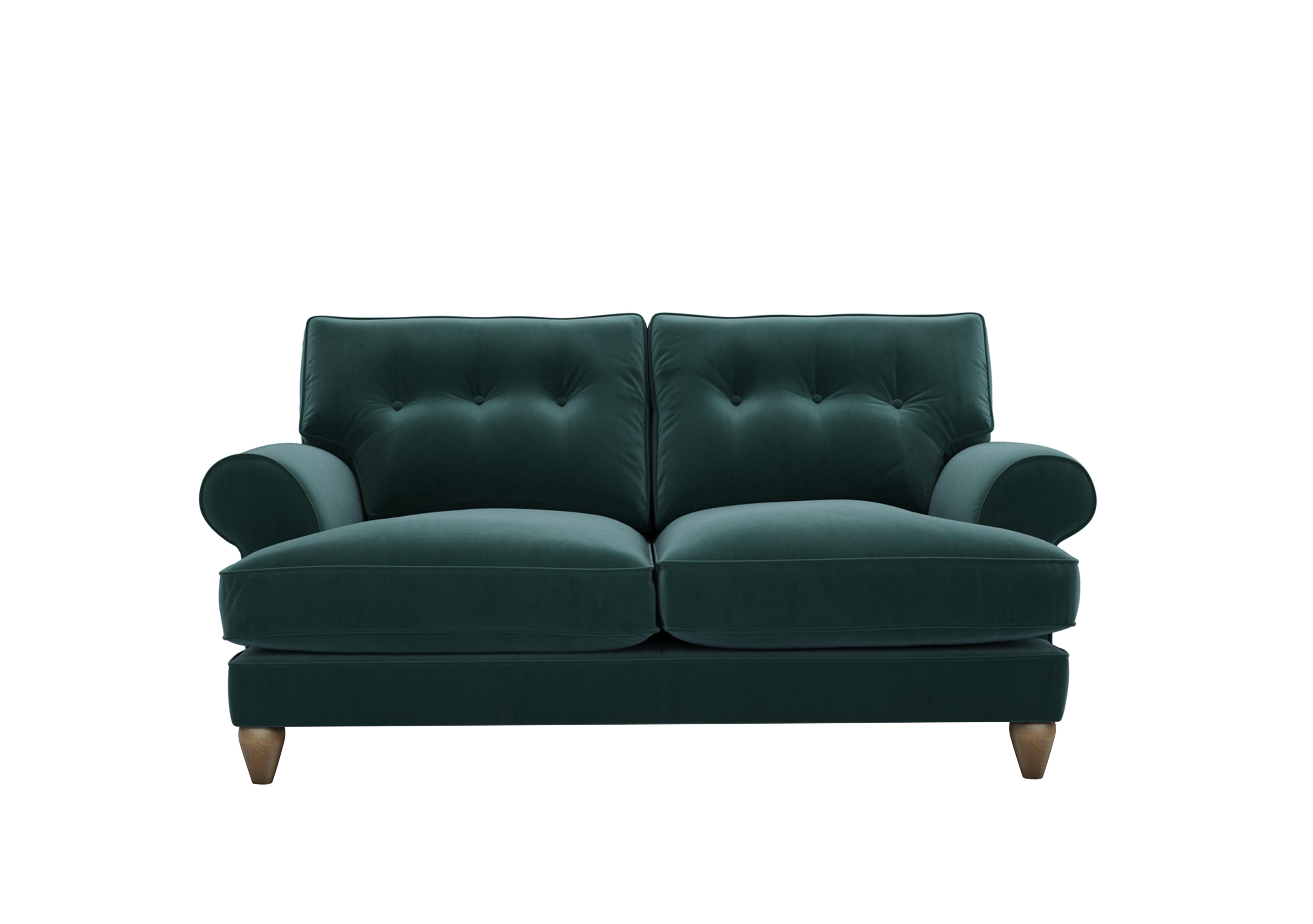 Bronwyn 2.5 Seater Fabric Classic Back Sofa in Eve259 Evening Teal on Furniture Village
