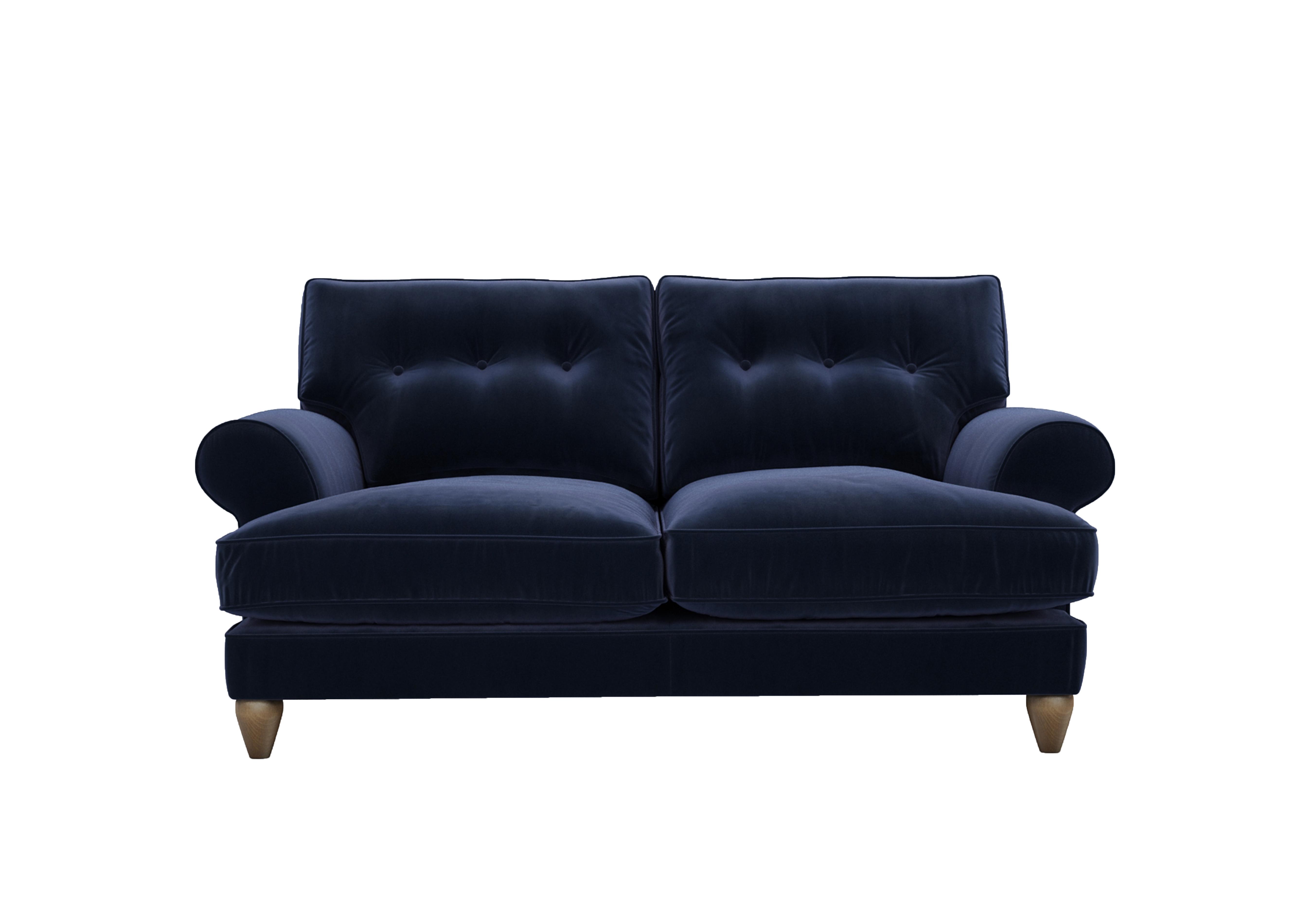 Bronwyn 2.5 Seater Fabric Classic Back Sofa in Mid009 Midnight Indigo on Furniture Village