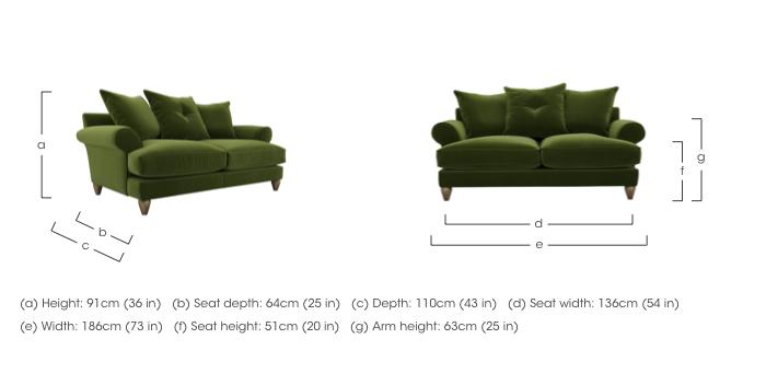 Bronwyn 2.5 Seater Fabric Scatter Back Sofa in  on Furniture Village