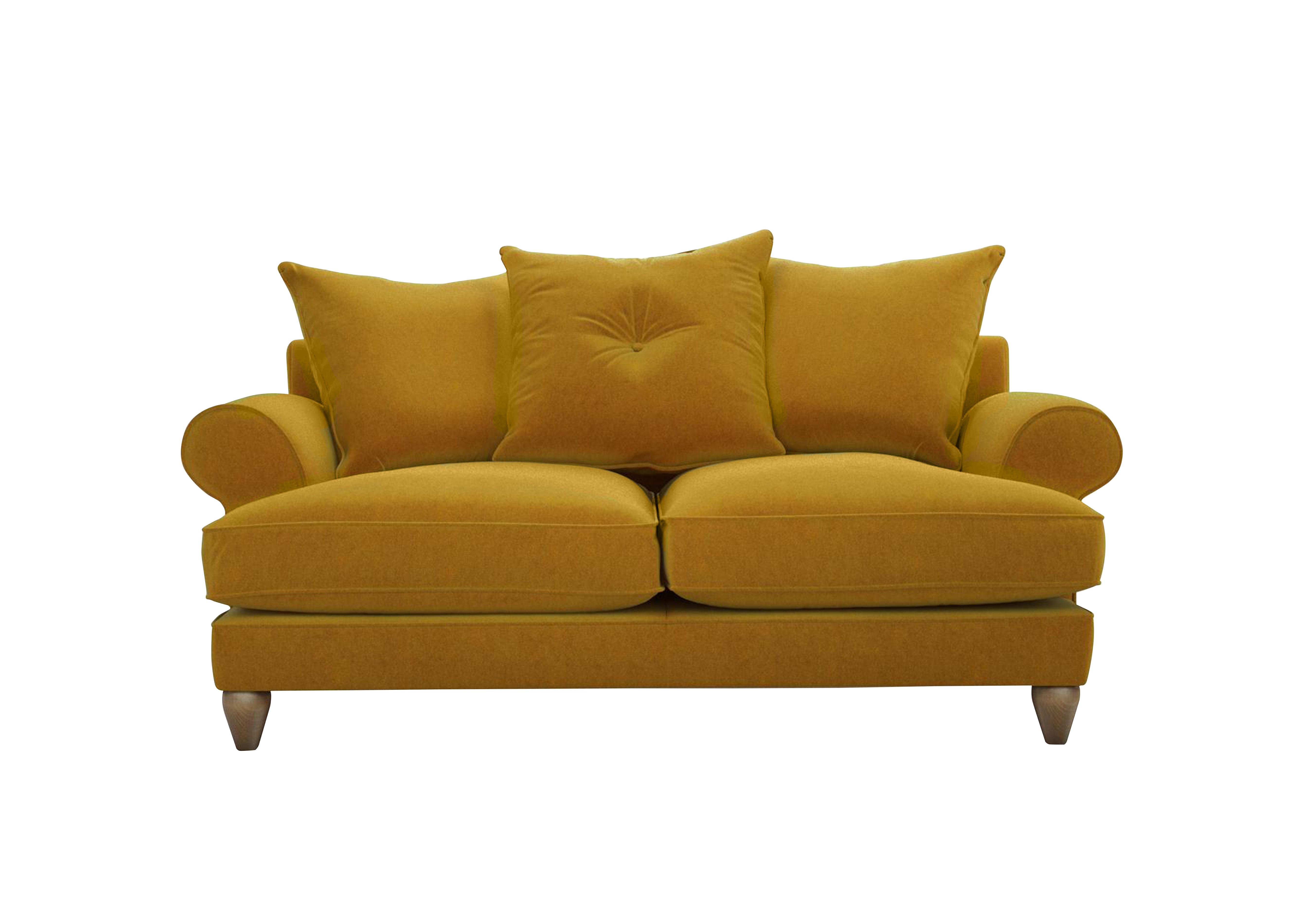 Bronwyn 2.5 Seater Fabric Scatter Back Sofa in Gol204 Golden Spice on Furniture Village