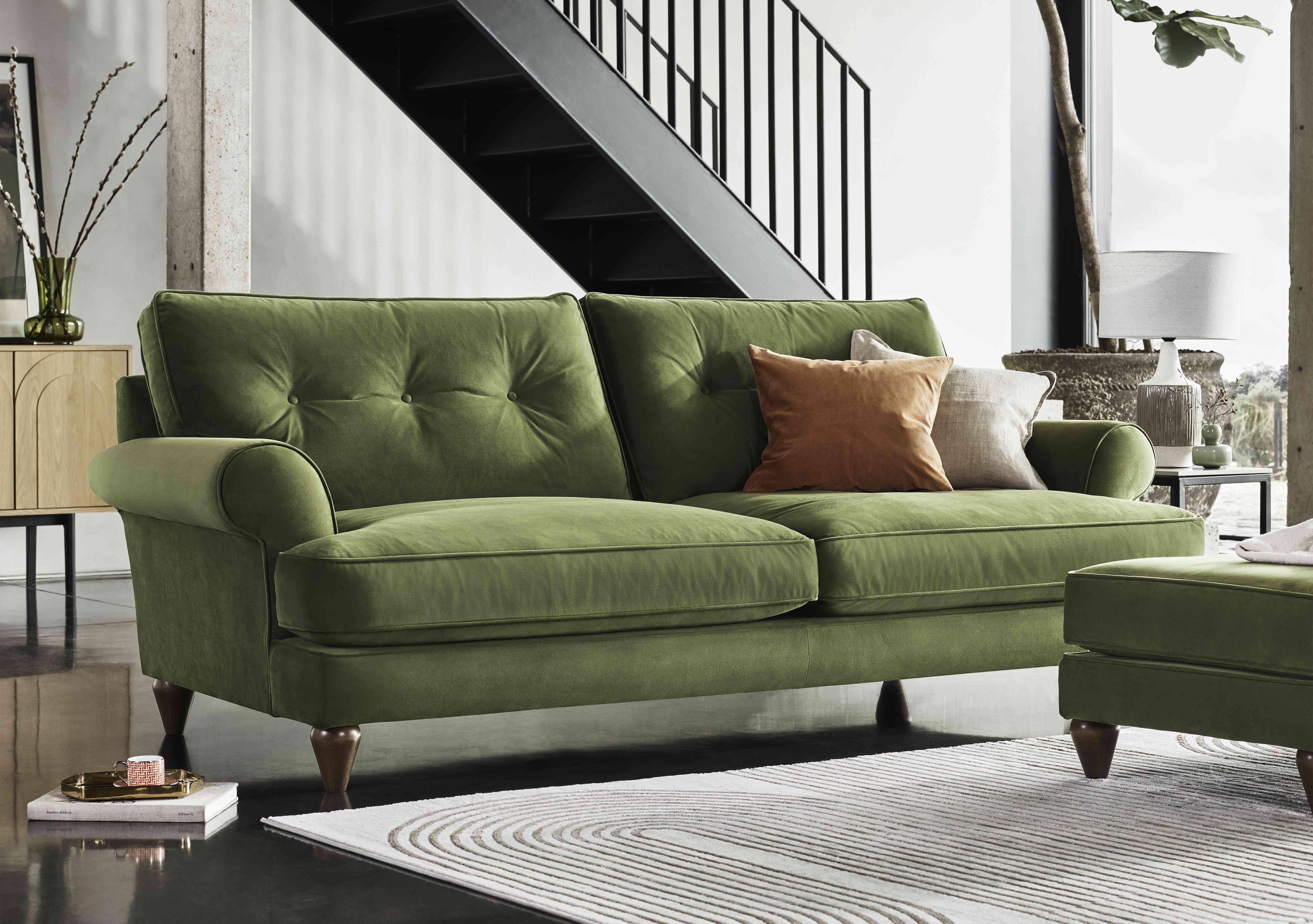 Bronwyn 3 Seater Fabric Classic Back Sofa in  on Furniture Village