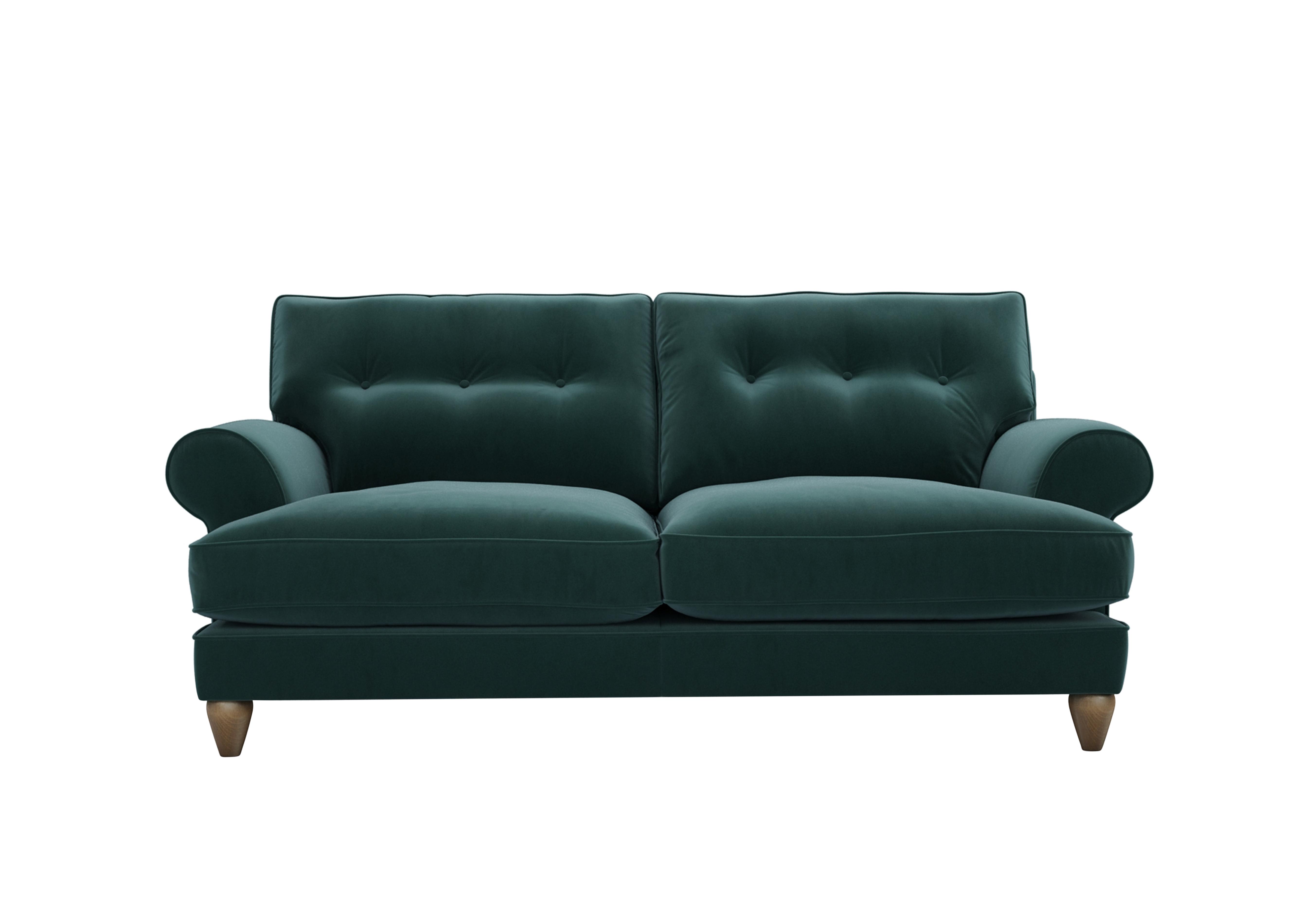 Bronwyn 3 Seater Fabric Classic Back Sofa in Eve259 Evening Teal on Furniture Village