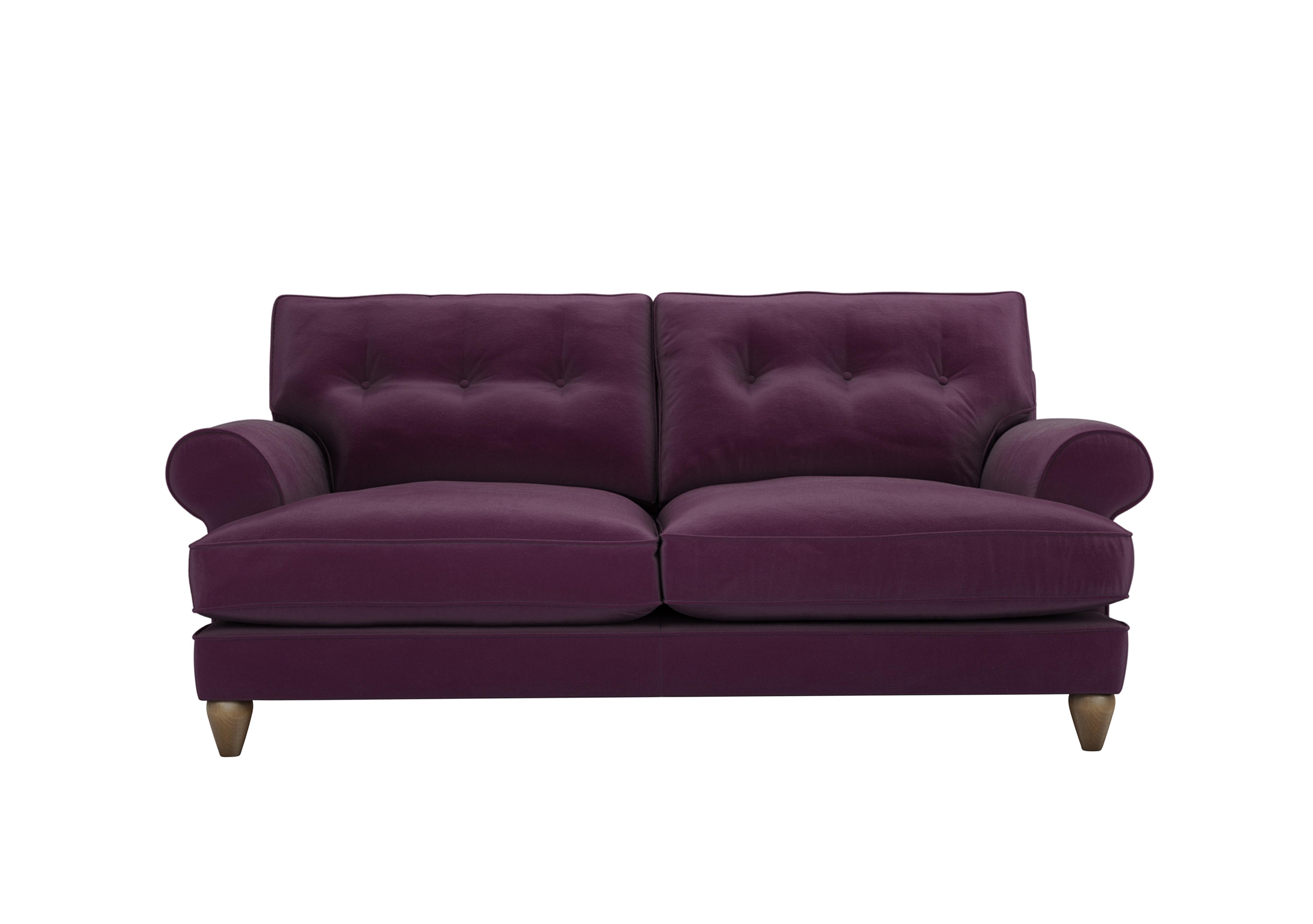 Bronwyn 3 Seater Fabric Classic Back Sofa in Fro011 Frosted Grape on Furniture Village
