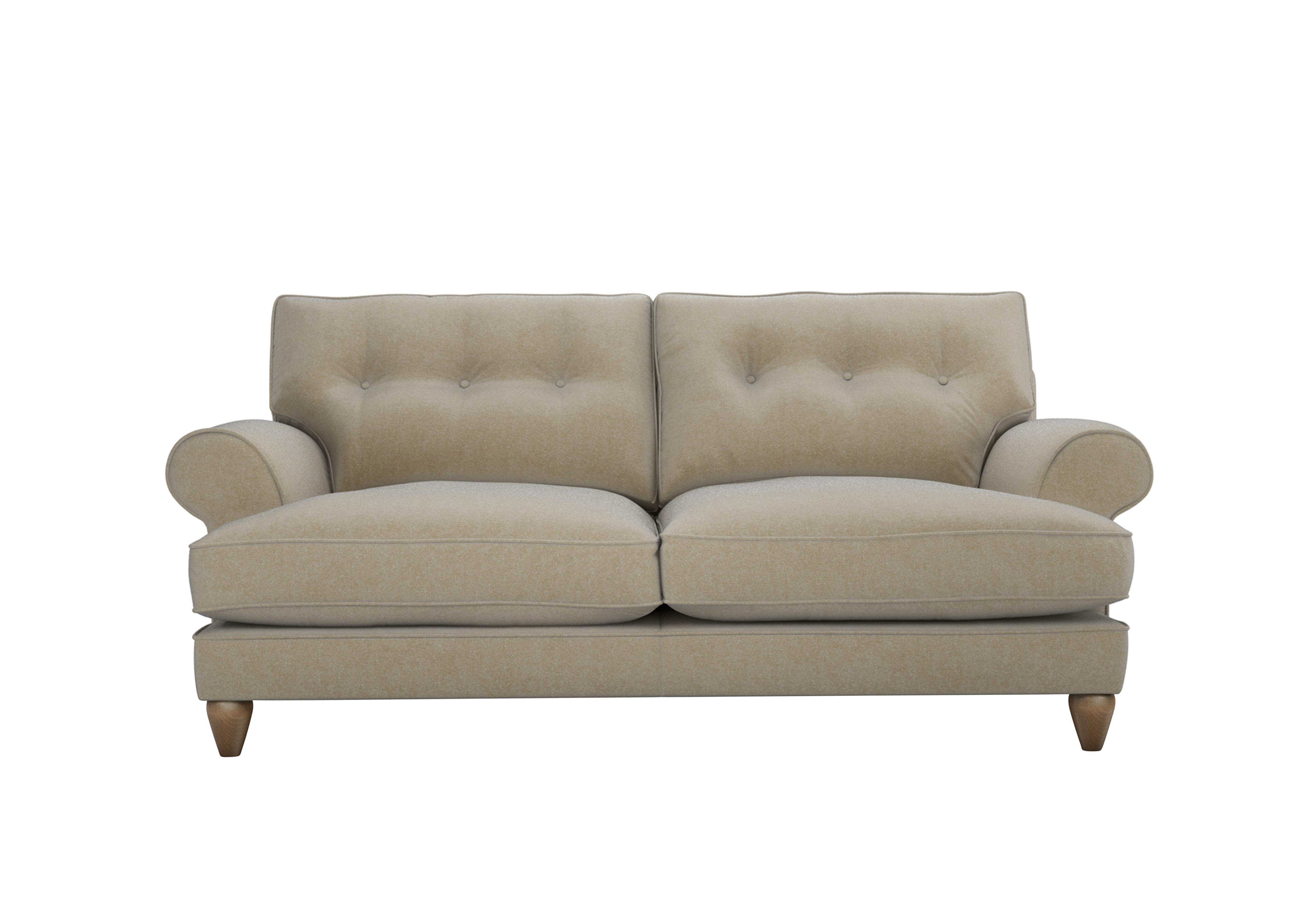 Bronwyn 3 Seater Fabric Classic Back Sofa in Qui193 Quiet Fawn on Furniture Village